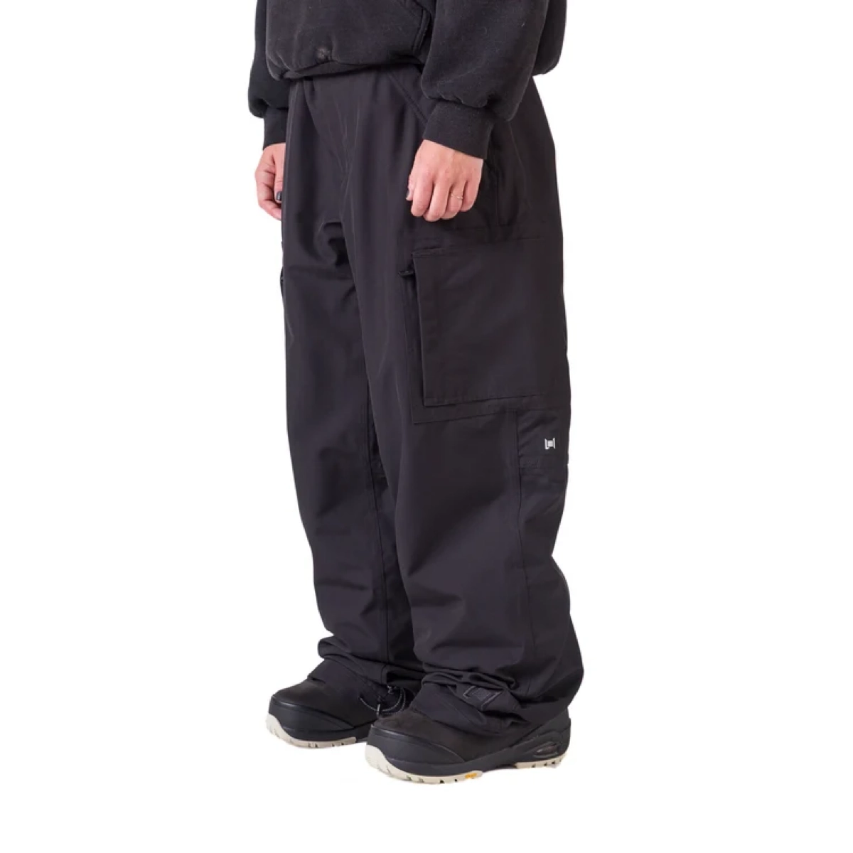 Fairfield Cargo Pant Pantalon, noir, poches cargo, semelle en caoutchouc, unisexe, pantalon, pantalon cargo, noir, polaire, fermeture velcro