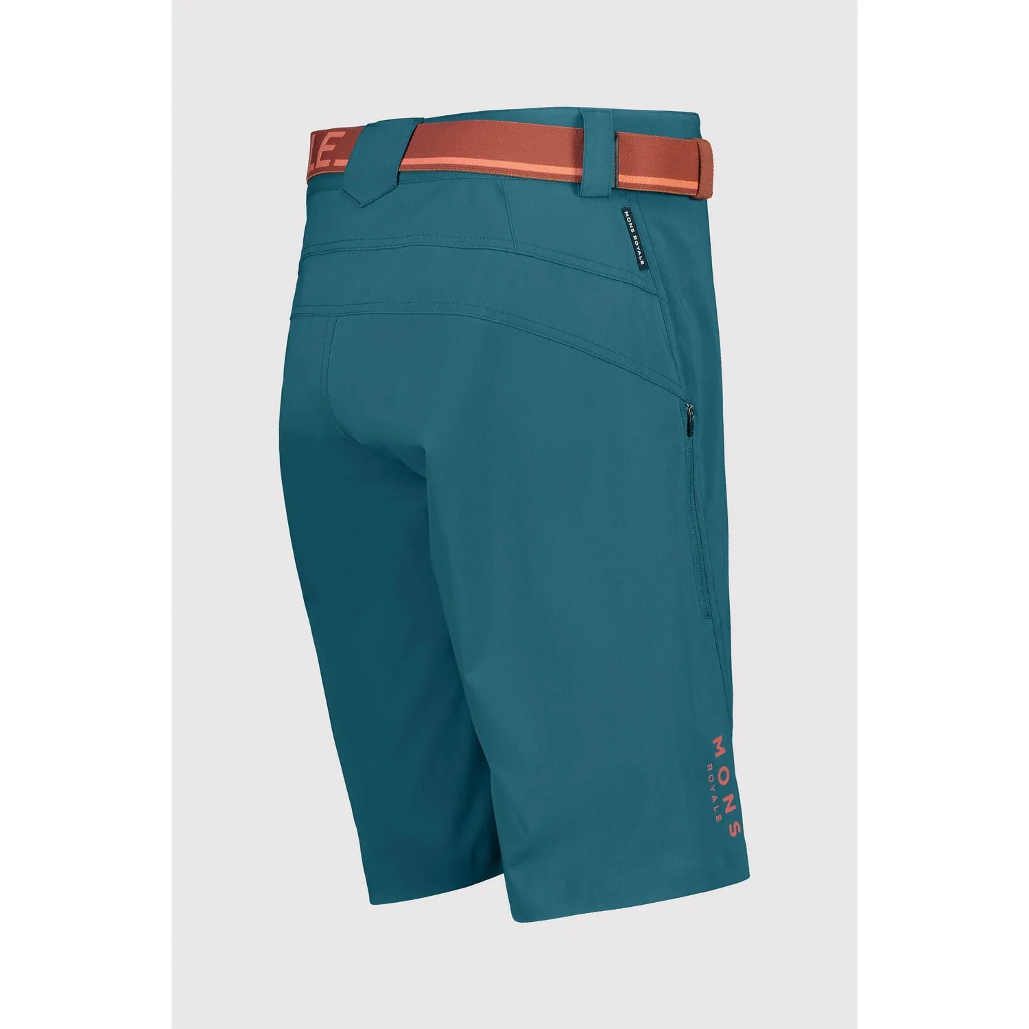 Virage Wmns Bike Shorts Short de VTT, couleur pétrole, longueur genoux, poche latérale zippée, ceinture contrastée