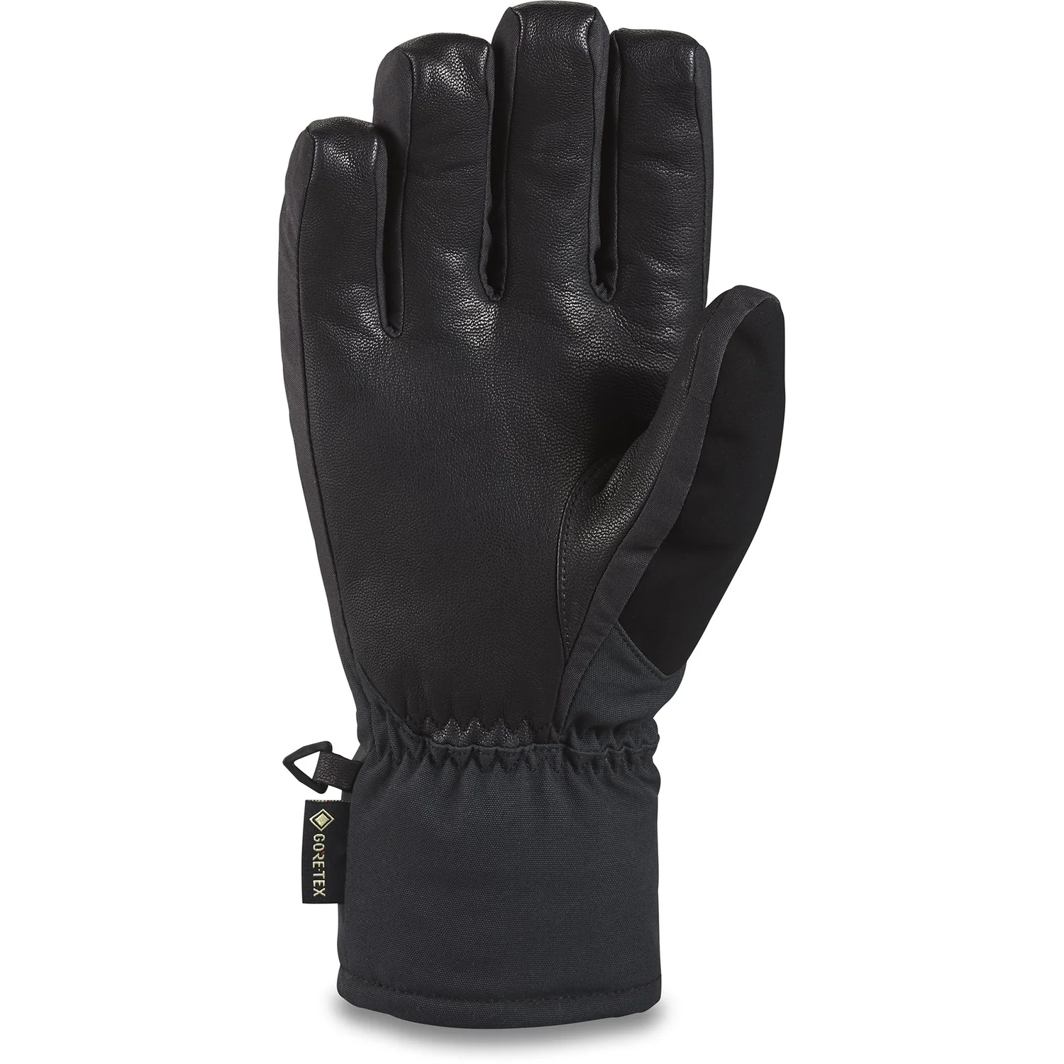 Handschuhe, Schwarz, Lederoptik, GORE-TEX, Elastischer Bund