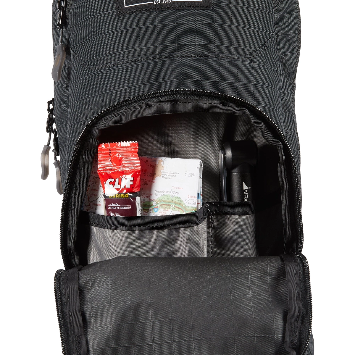 Rucksack, Vordertasche, Reißverschlussfächer, Köper-Optik, Reiseausrüstung