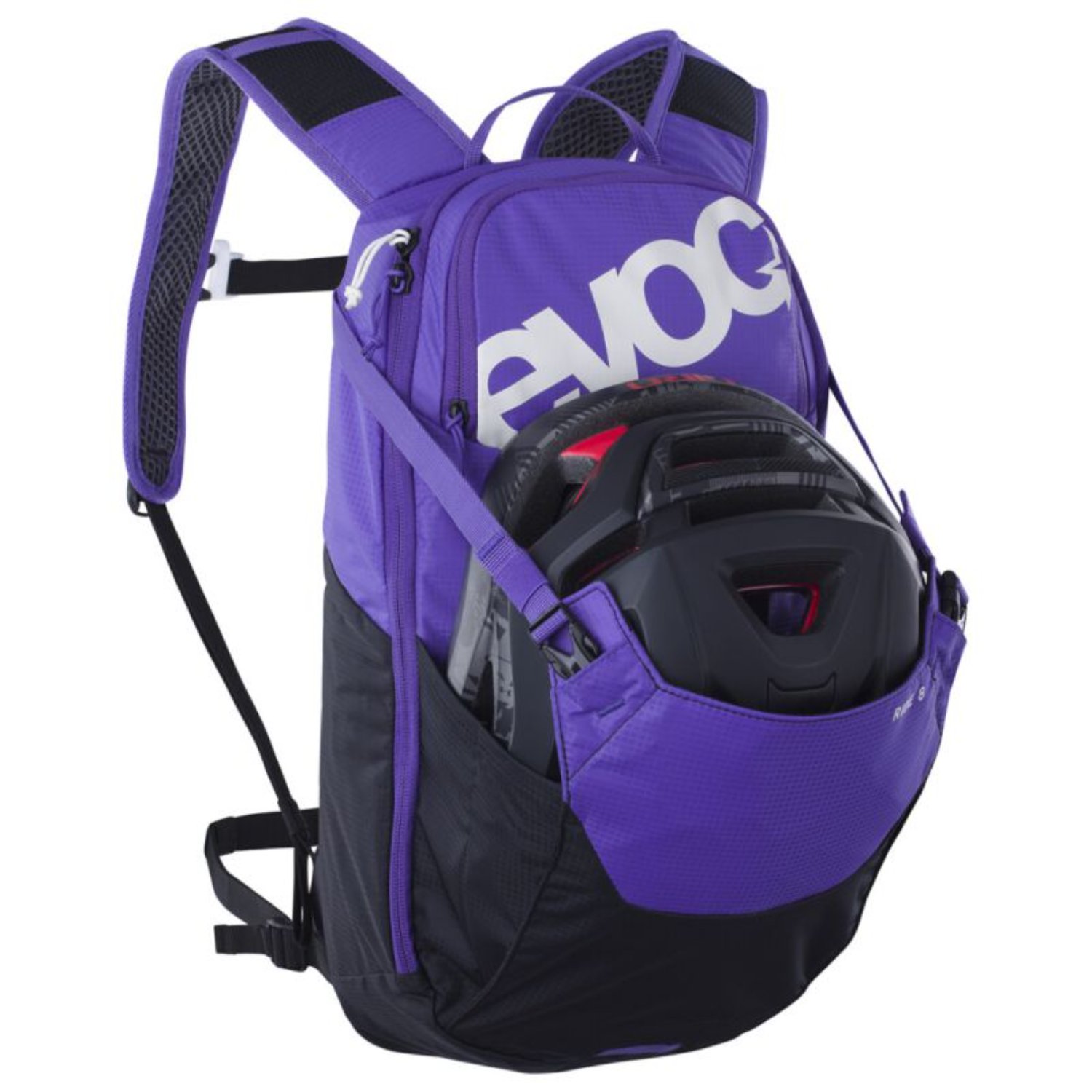 Ride 8L Backpack Sac à dos, sac à dos de vélo, compartiment pour casque, porte-bidon, violet