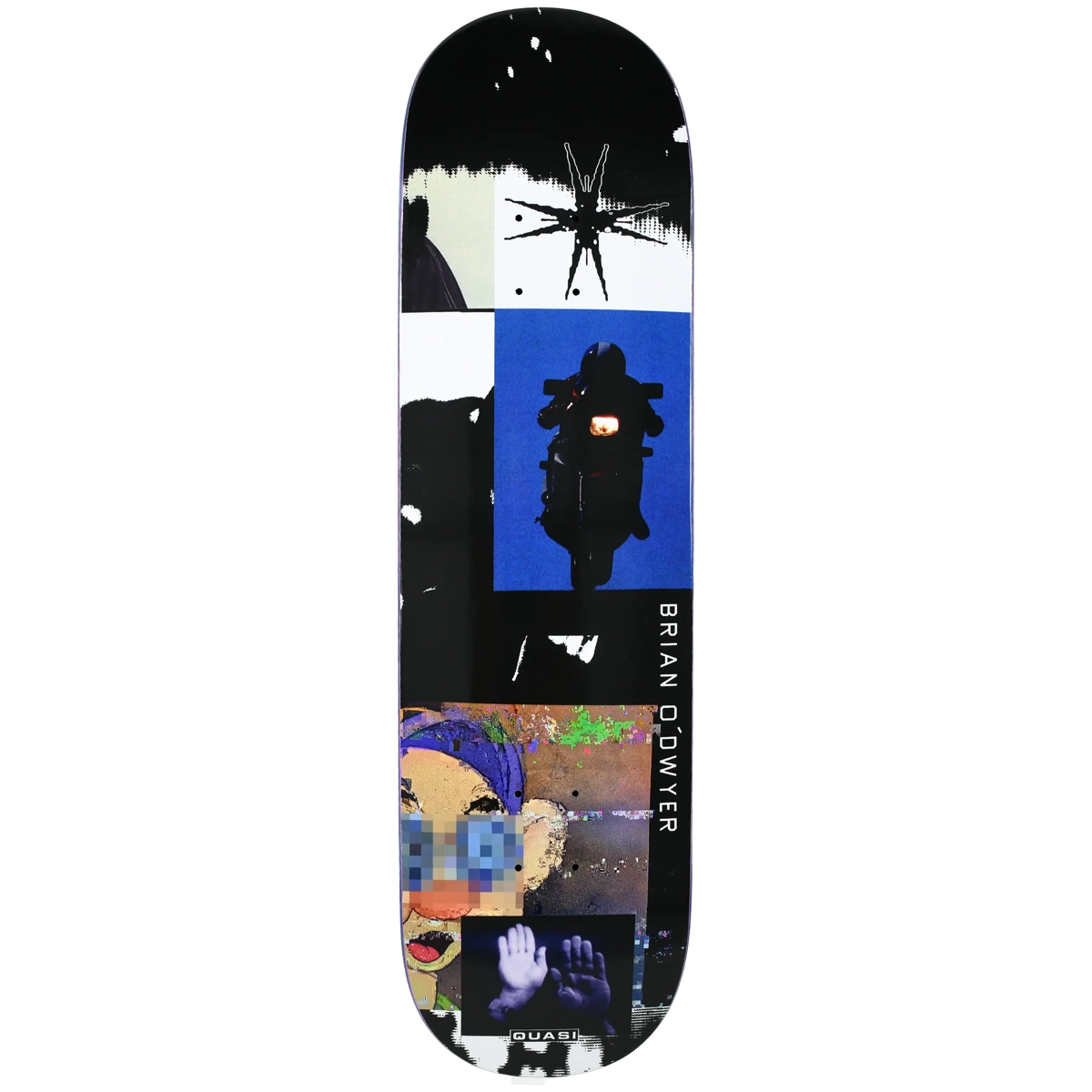 Brian O'Dwyer 8.5 Skateboard, planche, œuvre d'art, moto, collage
