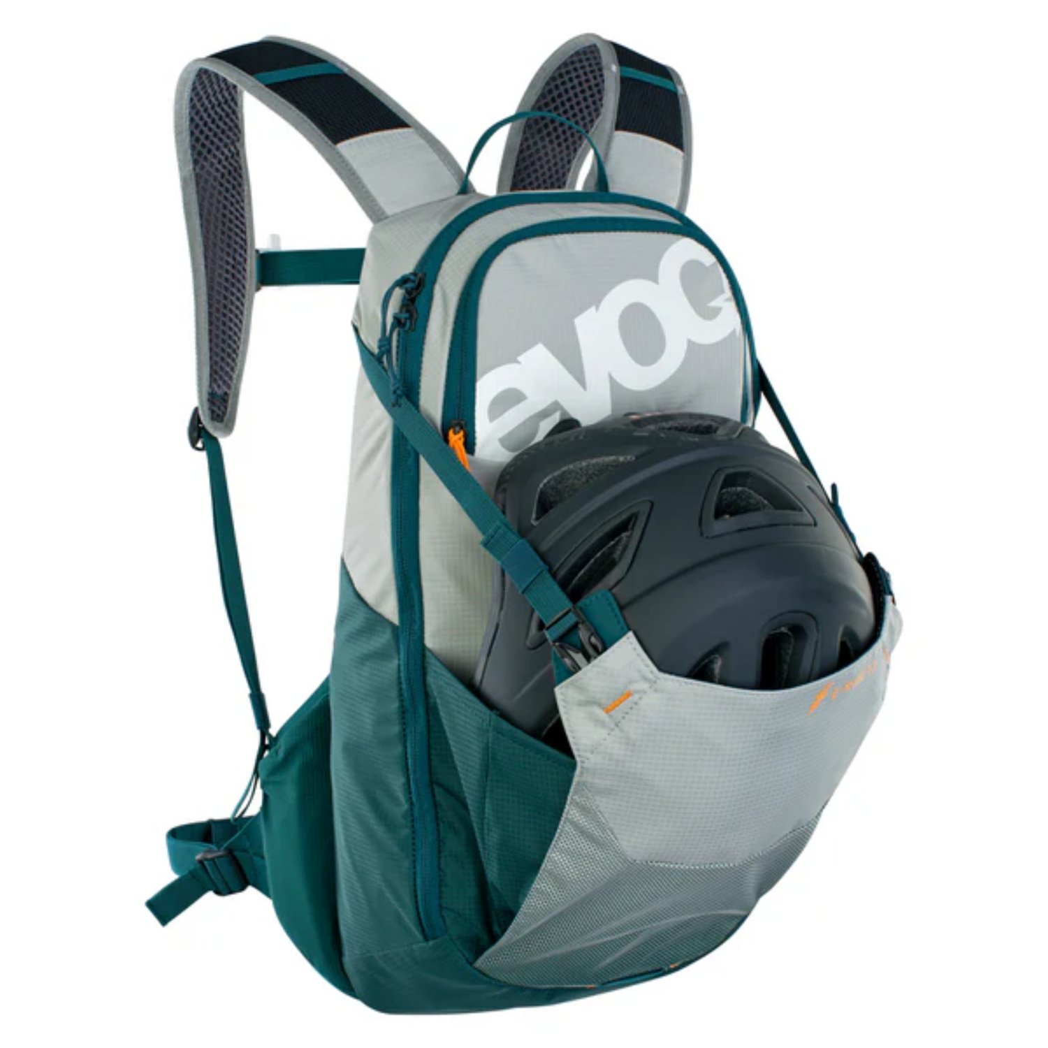 E-Ride 12L Backpack Rucksack, Rucksack mit Helm, Helmhalterung, Seitentaschen, Mesh-Backpanel