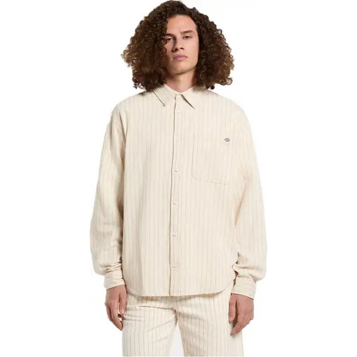 Service Stripe Shirt Ls Egret