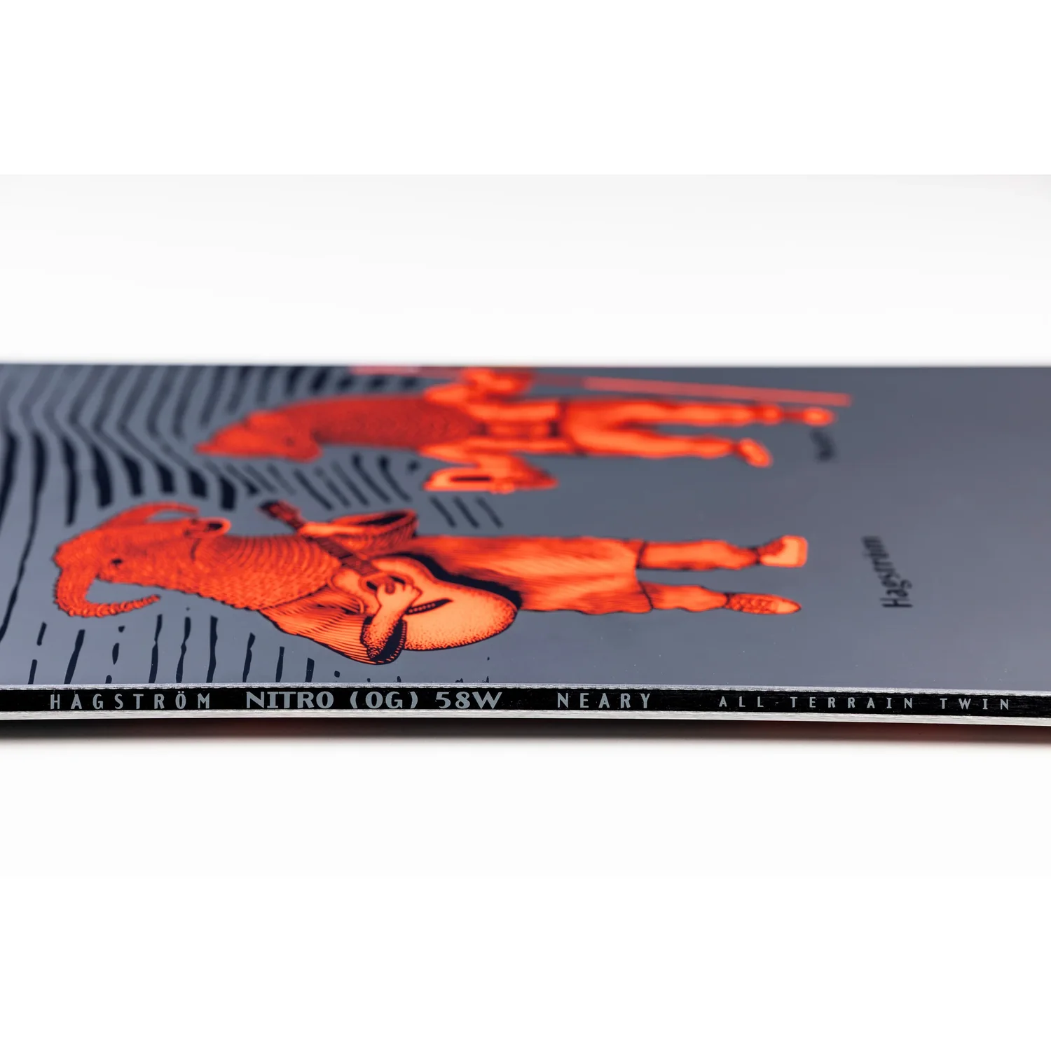 OG Team Guest Shaper Wide Ski, All-Mountain-Ski, Twin-Tip-Ski, Grafikprint, Grau-Orange