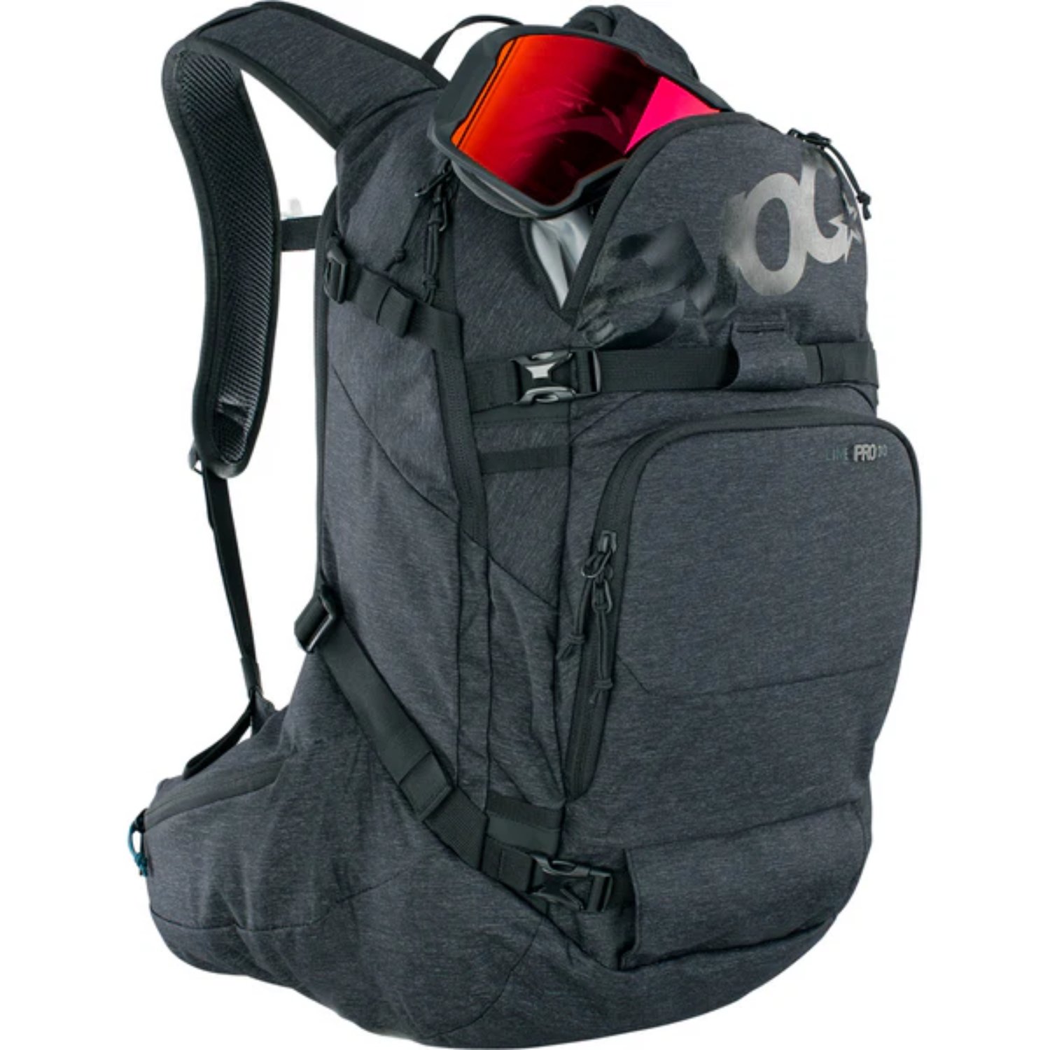 Line Pro 30L Backpack Sac à dos, sacoche pour ordinateur portable, sac à dos, compartiment pour lunettes de ski, gris marine