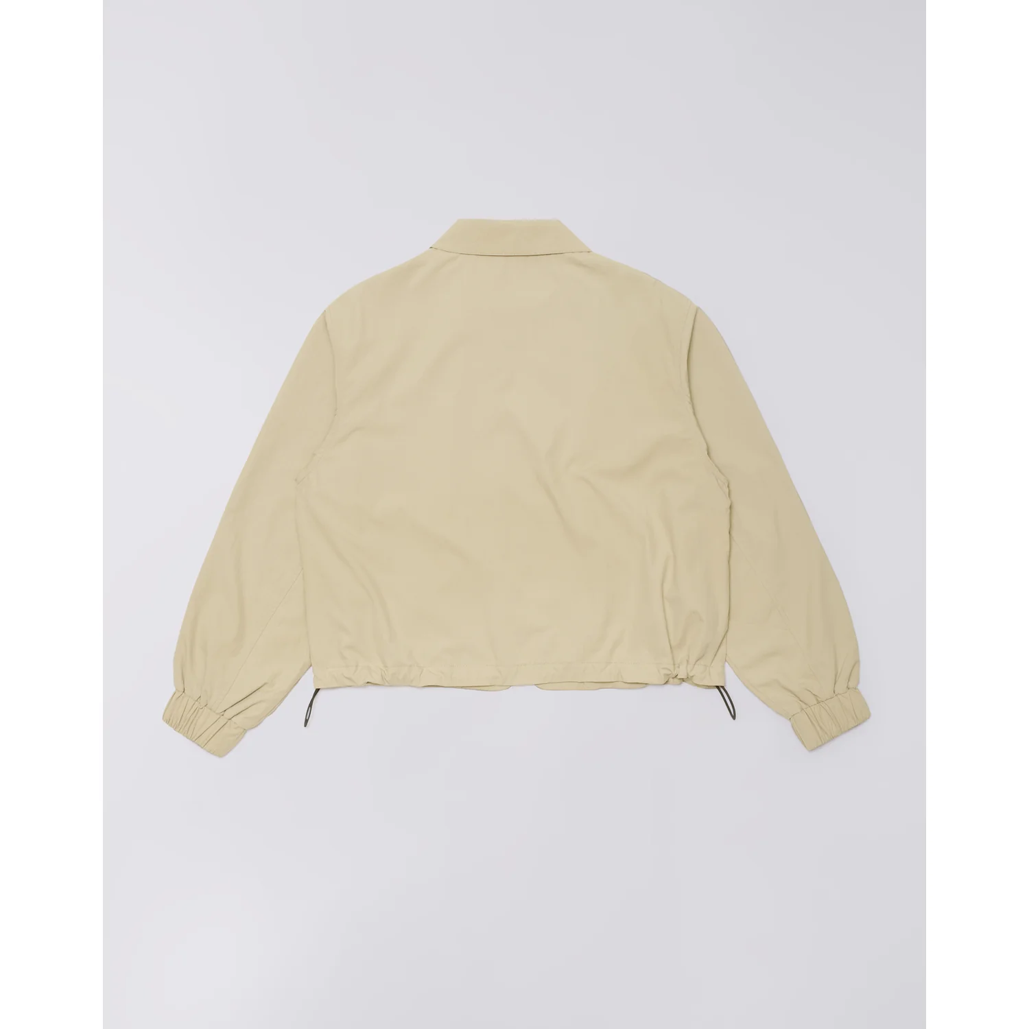 Jacke, Beige, Stehkragen, Elastische Bündchen, Kordelzugsaum