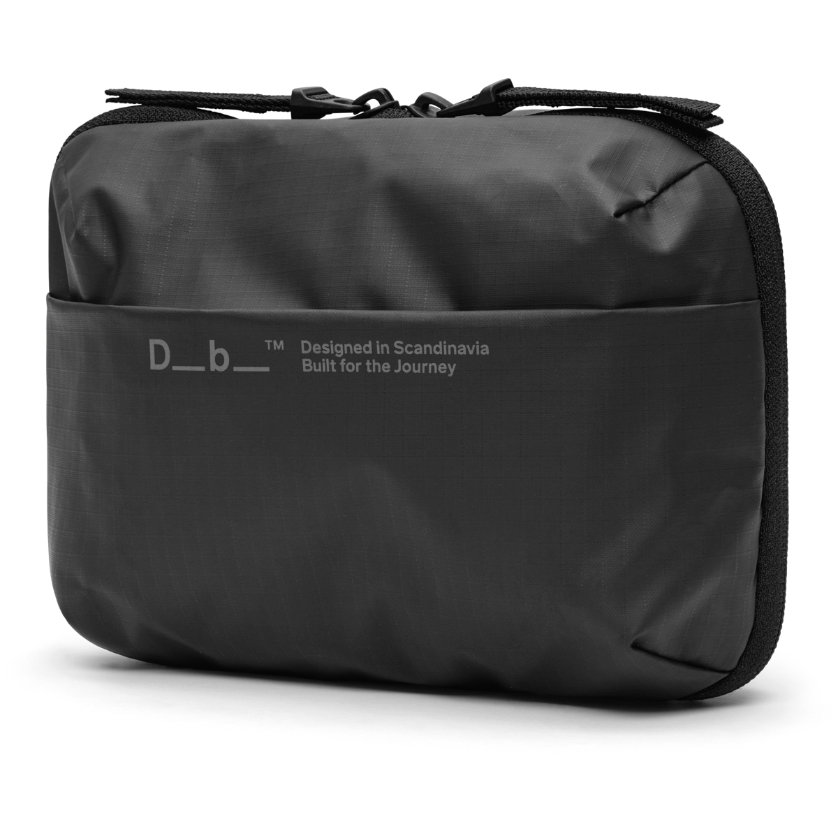text, design, scandinavia, journey, urlaub?, cosmetic bag, travel pouch, Reißverschluss, schwarz, kompakt