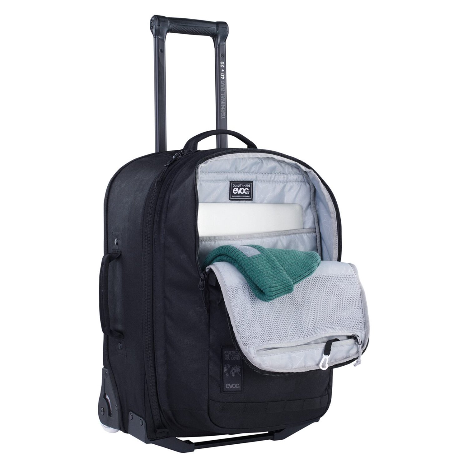 Trolley-Rucksack, Reise-Rucksack, rollender Koffer, Reisegepäck, Vorderes Organizer