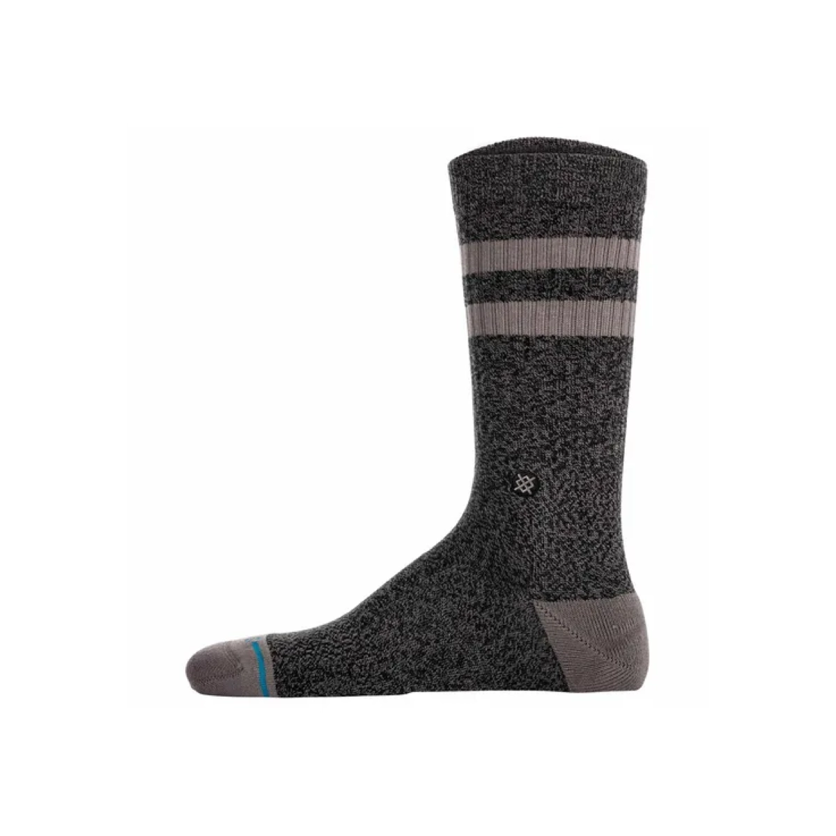 Socken, Knöchelhohe Socke, Gemusterte Socke, Strickoptik, Grau-Schwarz