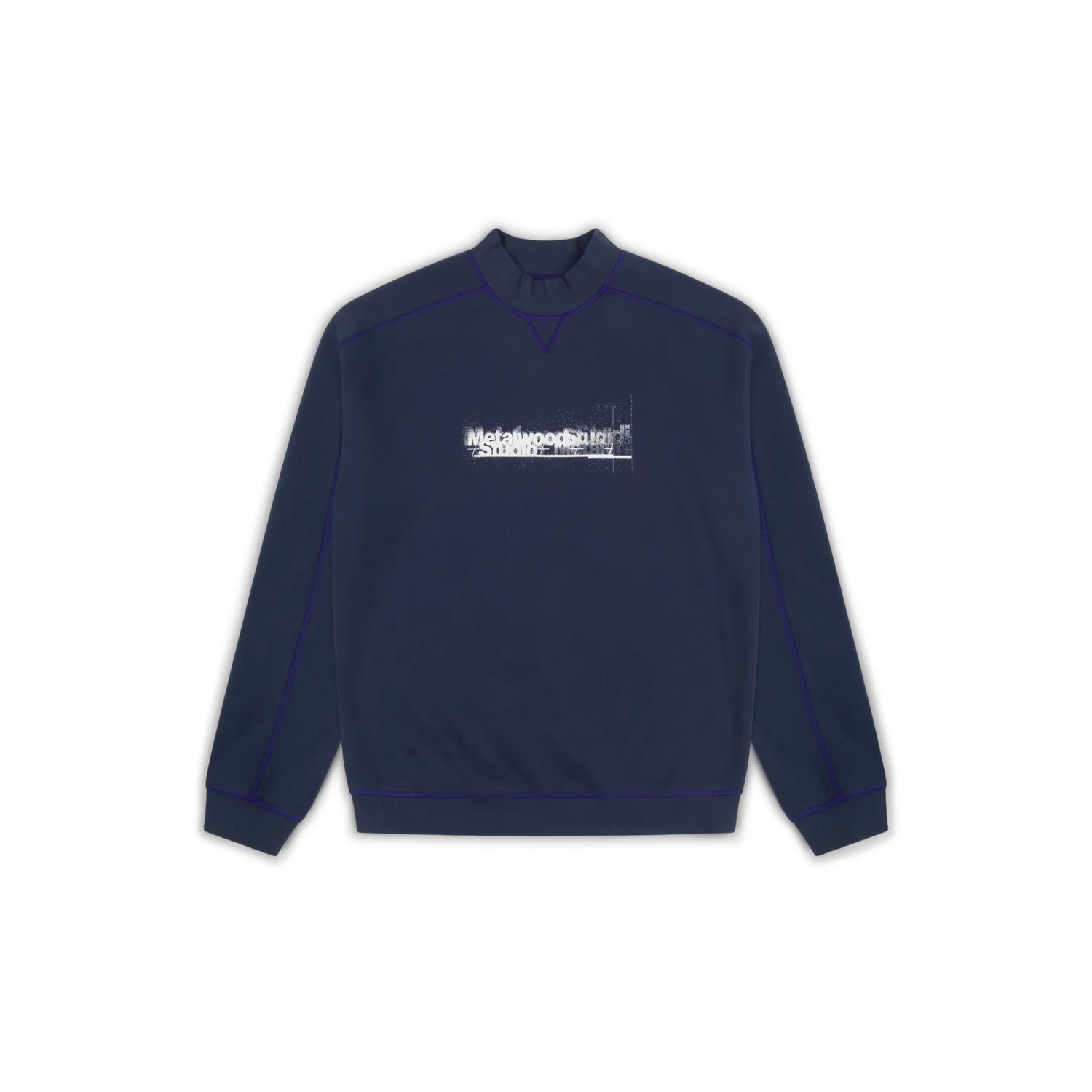 Sweatshirt, Dunkelblau, Langarm, Rundhalsausschnitt, Frontprint