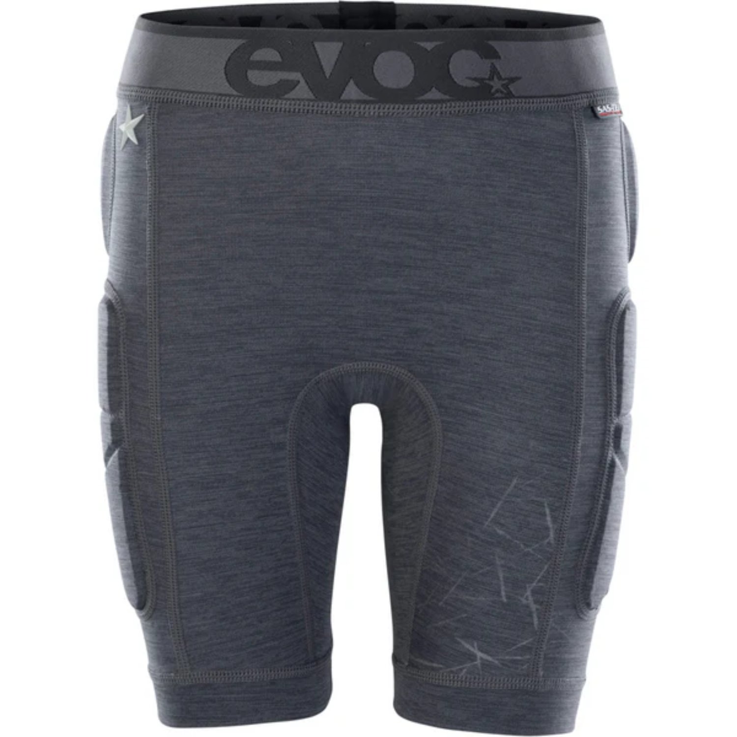 Crash Pants Kids Radhose, Hosenshorts, Ski-Biker, Elastisch, Grauer Stoff