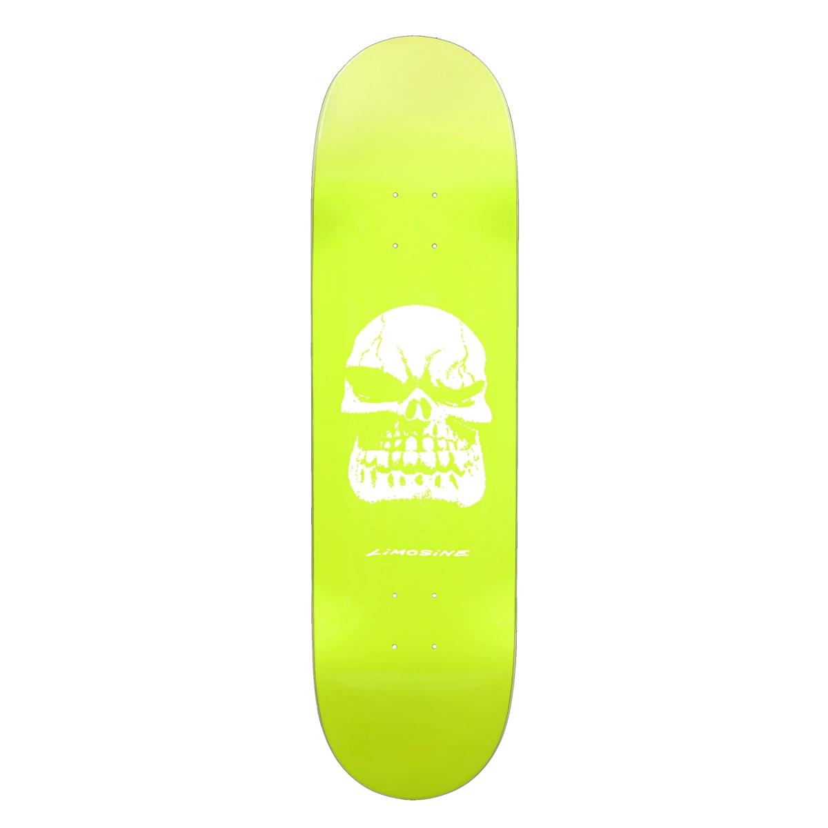 schädel, Schädel-Grafik, neongrün, Skateboard-Deck, Limosine, Schädel, Neon, Skateboard, Deck, Grün