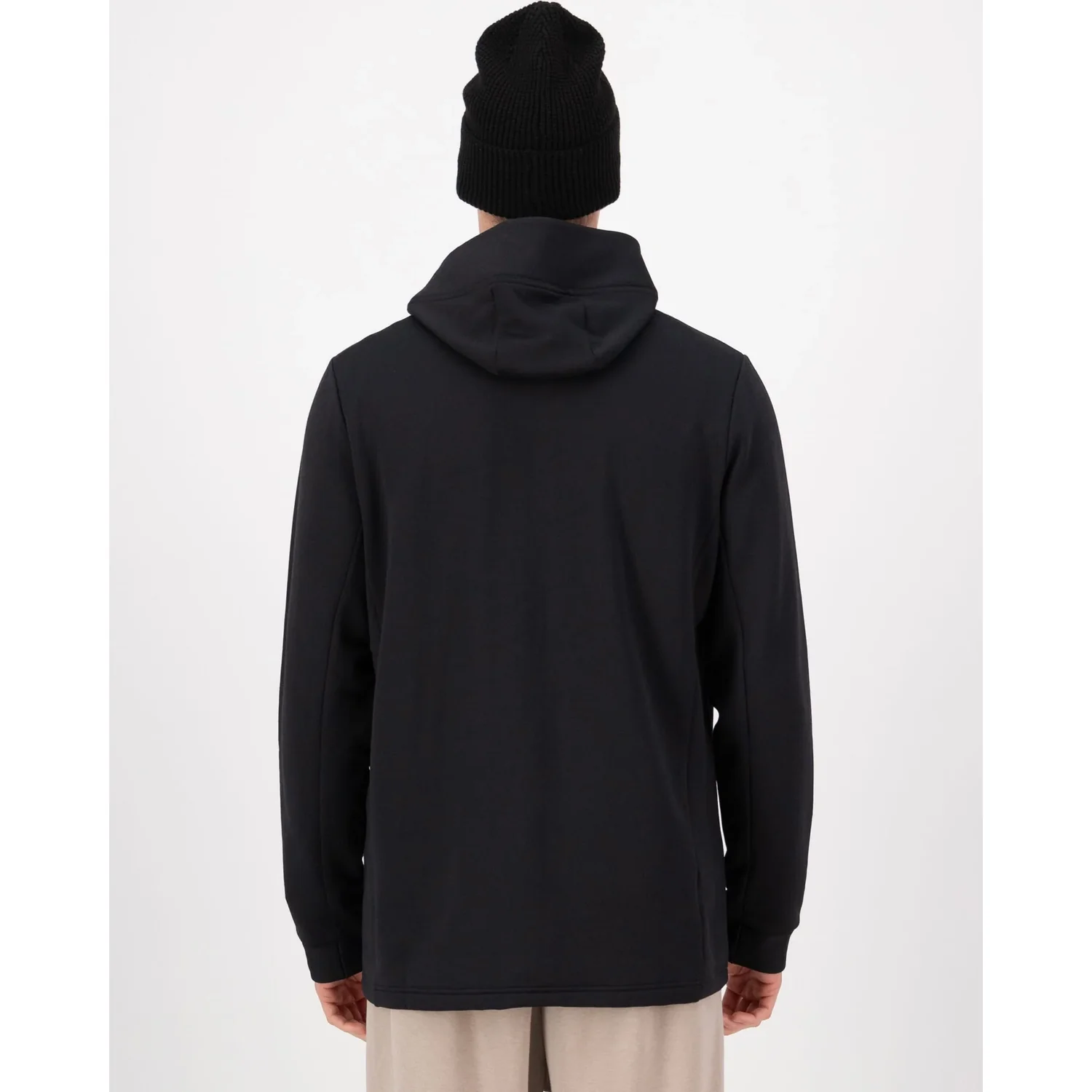 Arcadia Mer. Fleece Hoody Hoodie, Schwarz, Kapuze, Langarm, Strickmütze