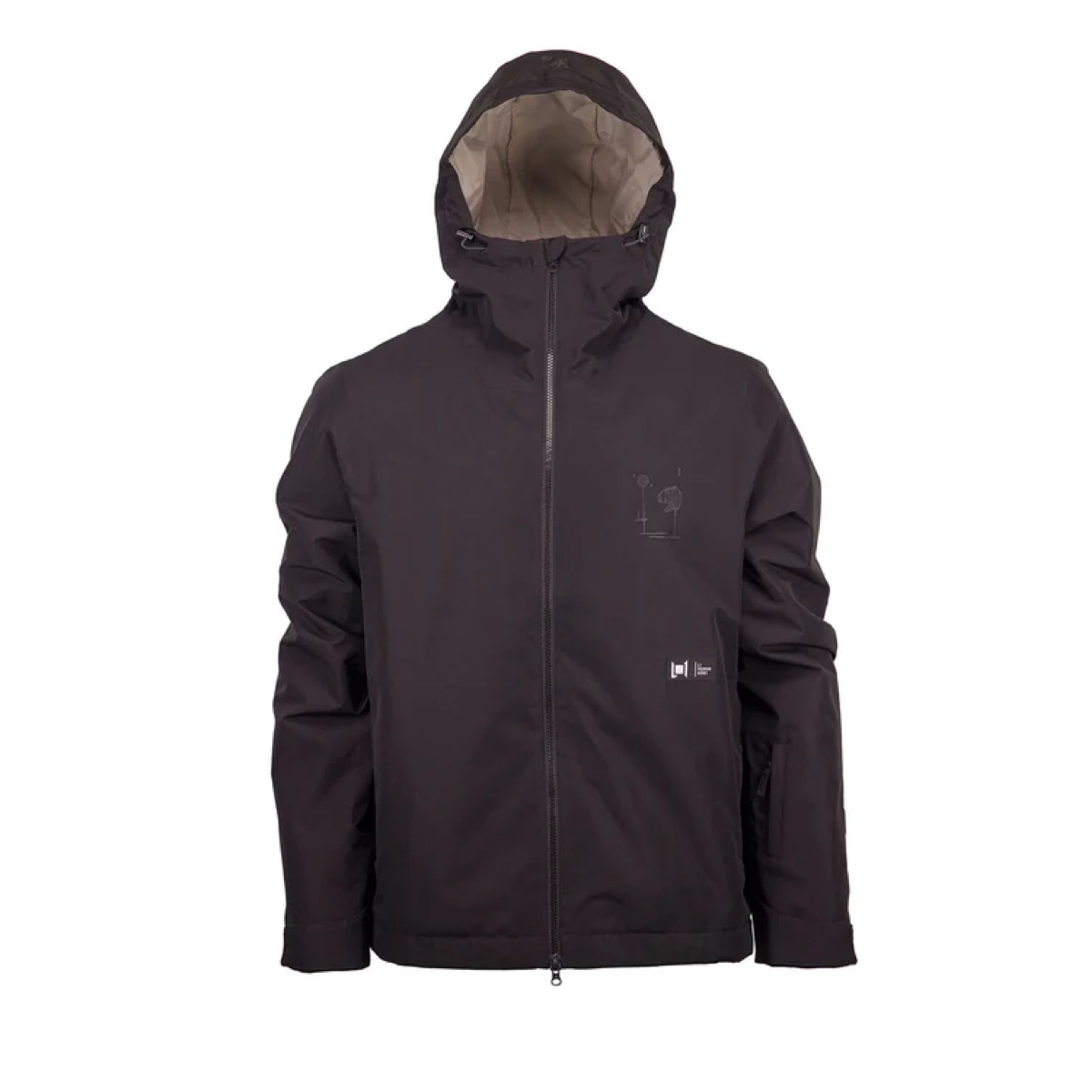 Herrenjacke, Windjacke, Kapuze, Reißverschlussjacke, Dunkelbraun, Regenjacke, Hoodie-Jacke, Hardshell, Schwarz, Kapuze