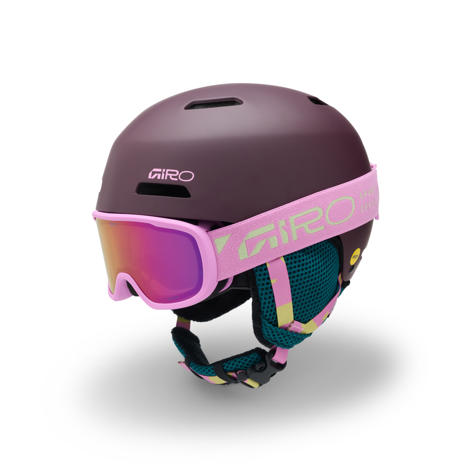 Crüe MIPS FS Combo Bonnet de ski, sports de neige, lunettes de ski, casque, verres roses