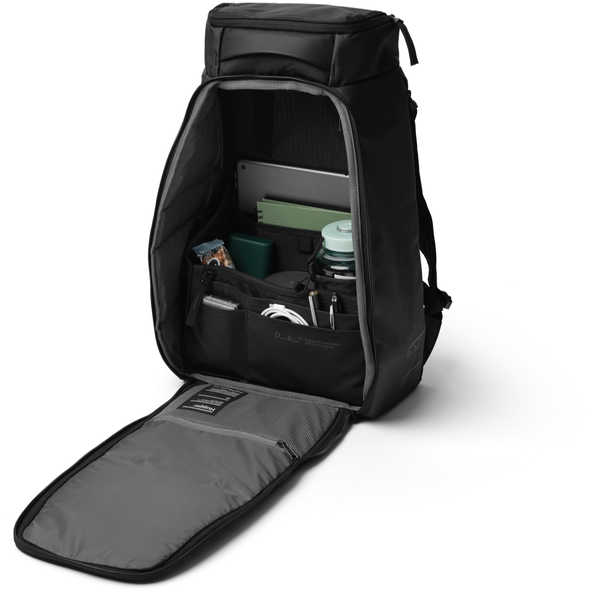Hugger Organizer Rucksack-Organisation, Stifthalter, Wasserflasche, Kabel-Organisation, Schreibgerät, Rucksack, Tasche, Laptopfach, Organisationstasche, Schwarz