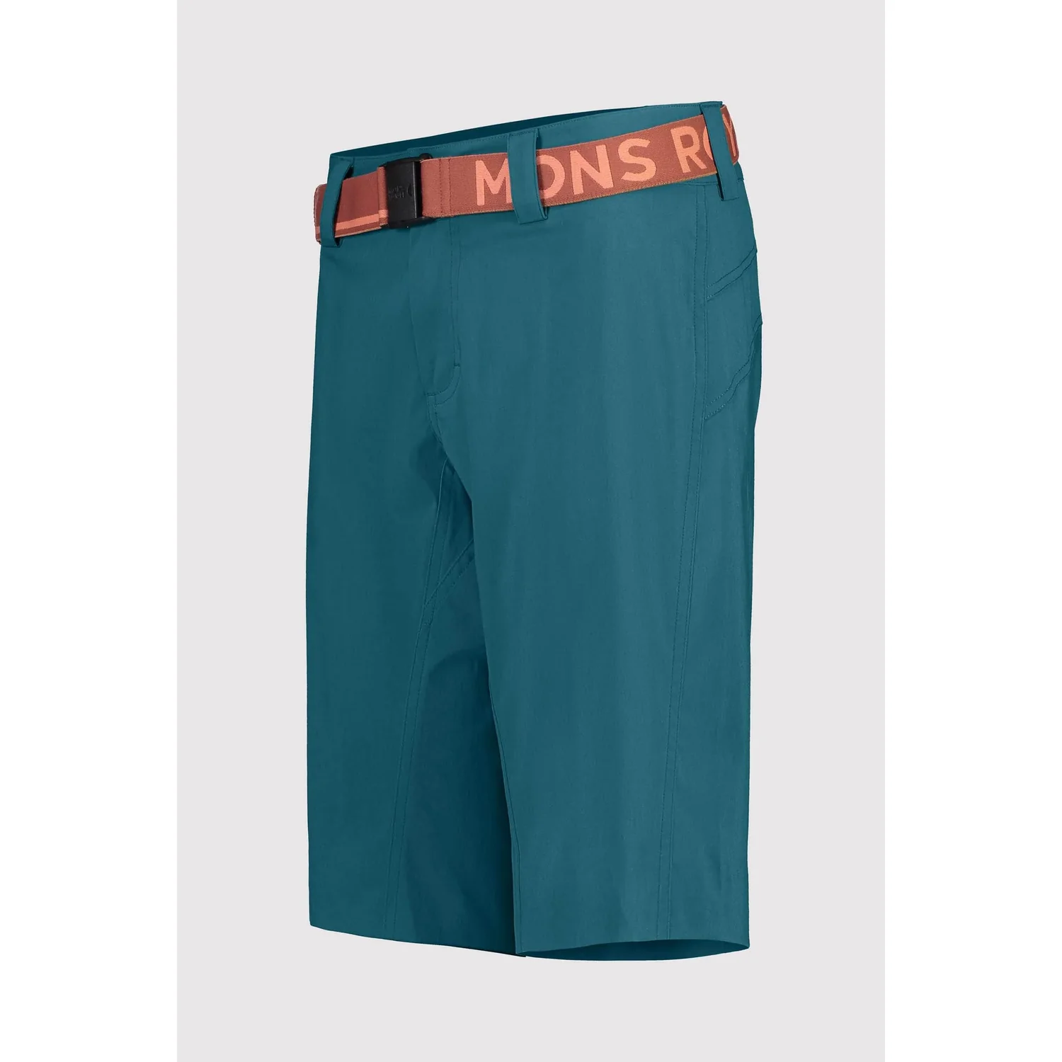 Shorts, Türkis, Gürtel, Seitentaschen, Schlicht