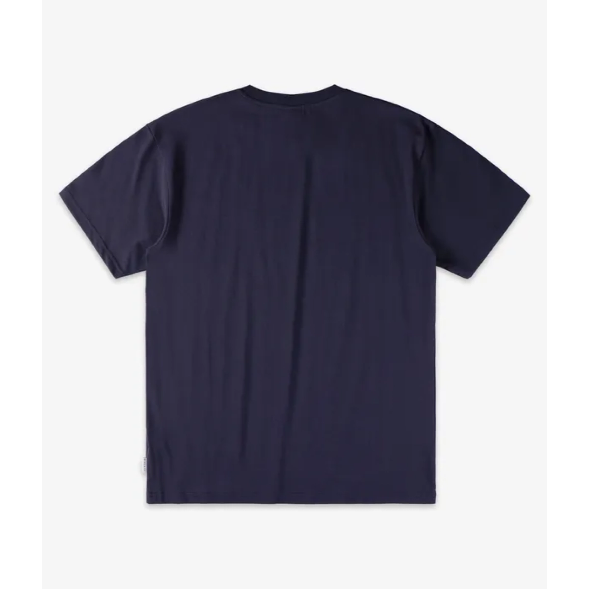 T-shirt, couleur unie, manches courtes, bleu foncé, coton