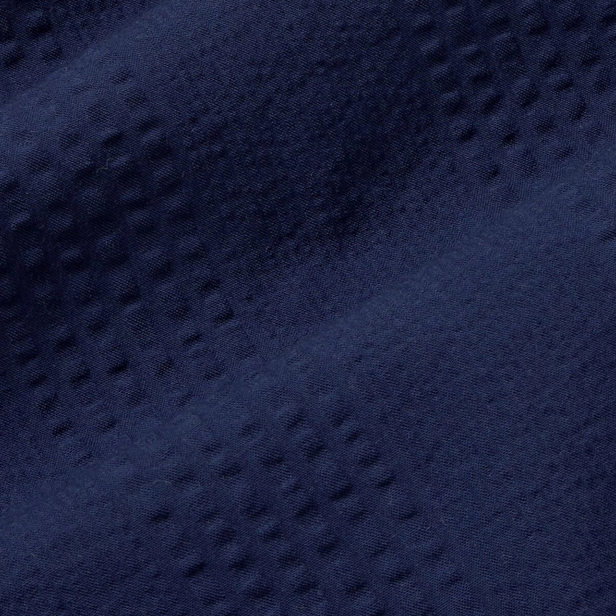 Haru Seersucker Shirt dunkelblau, Perforation, Gewebe, Stoff, Material