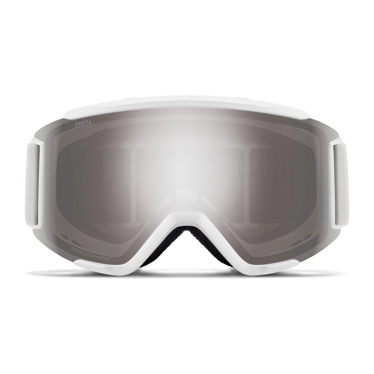 lunettes de ski, verres gris, monture blanche