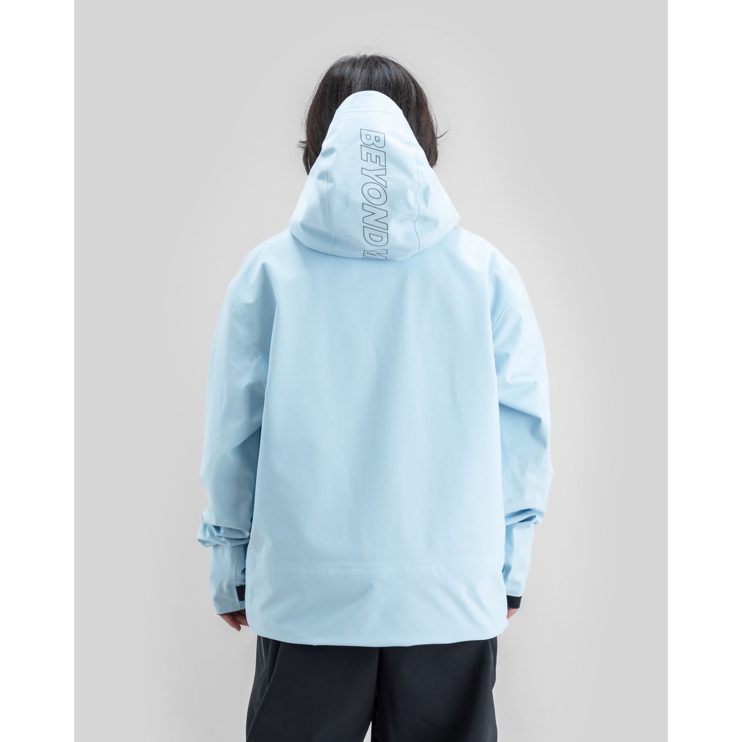 Hoodie, Lichtblau, Sportjacke, Kapuze, Rückenprint