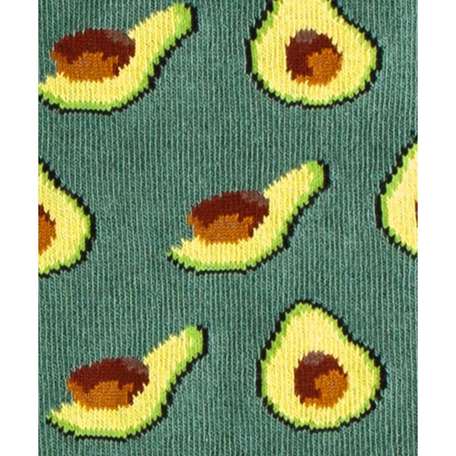 Avocado Field Motif d'avocat, tricot vert, motif jaune, motif de fruits