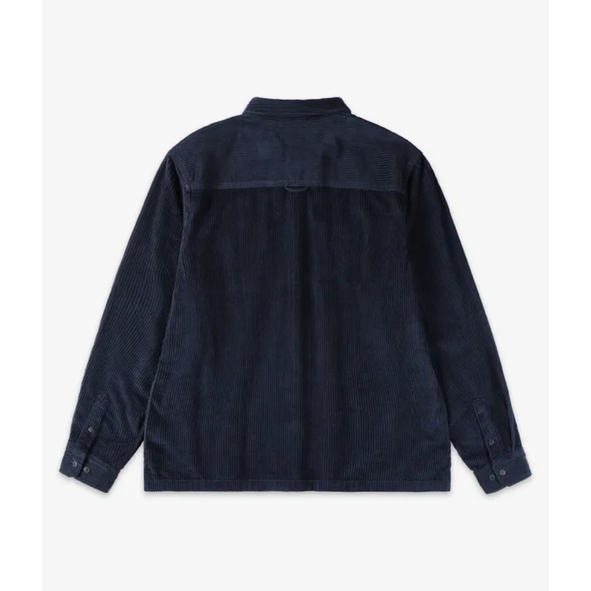 corduroy, jacke, navy, langärmlig, kragen