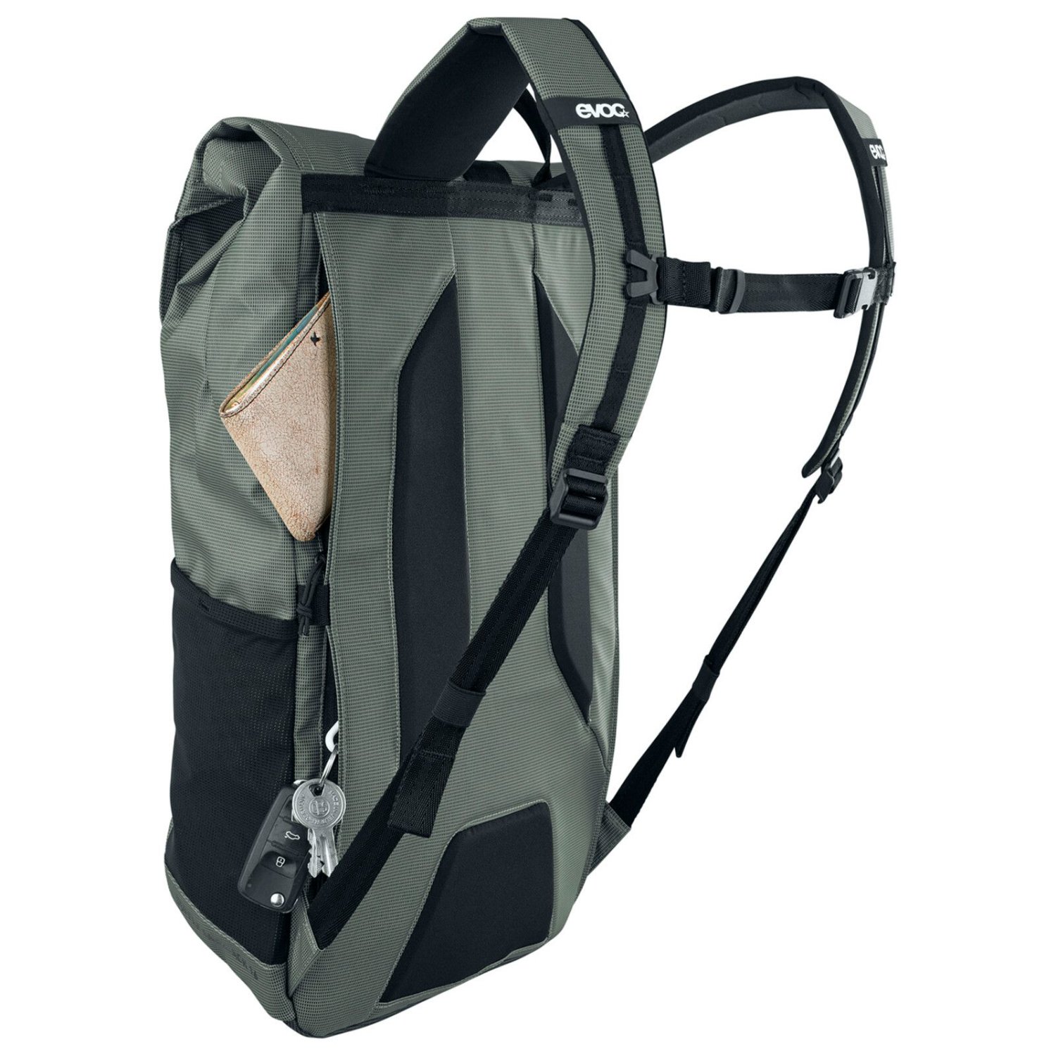 Rucksack, Trekkingrucksack, Rucksack mit Rückenpolster, Gepolsterte Träger, Seitentasche