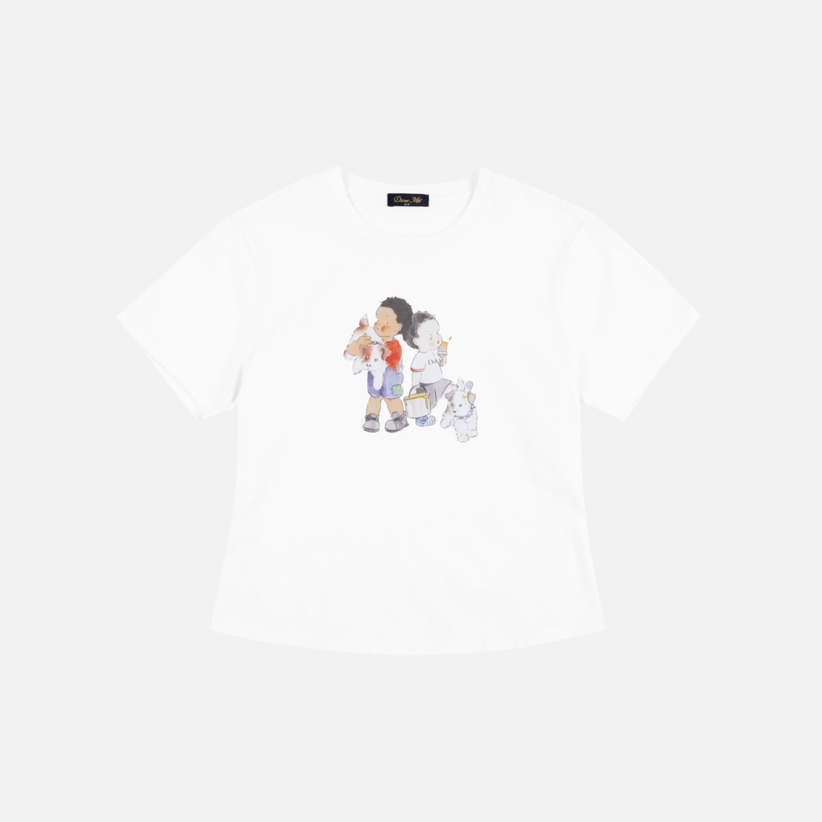 Besties Tee T-shirt, imprimé, enfant, illustration, blanc, T-shirt, blanc, illustration, enfant, impression