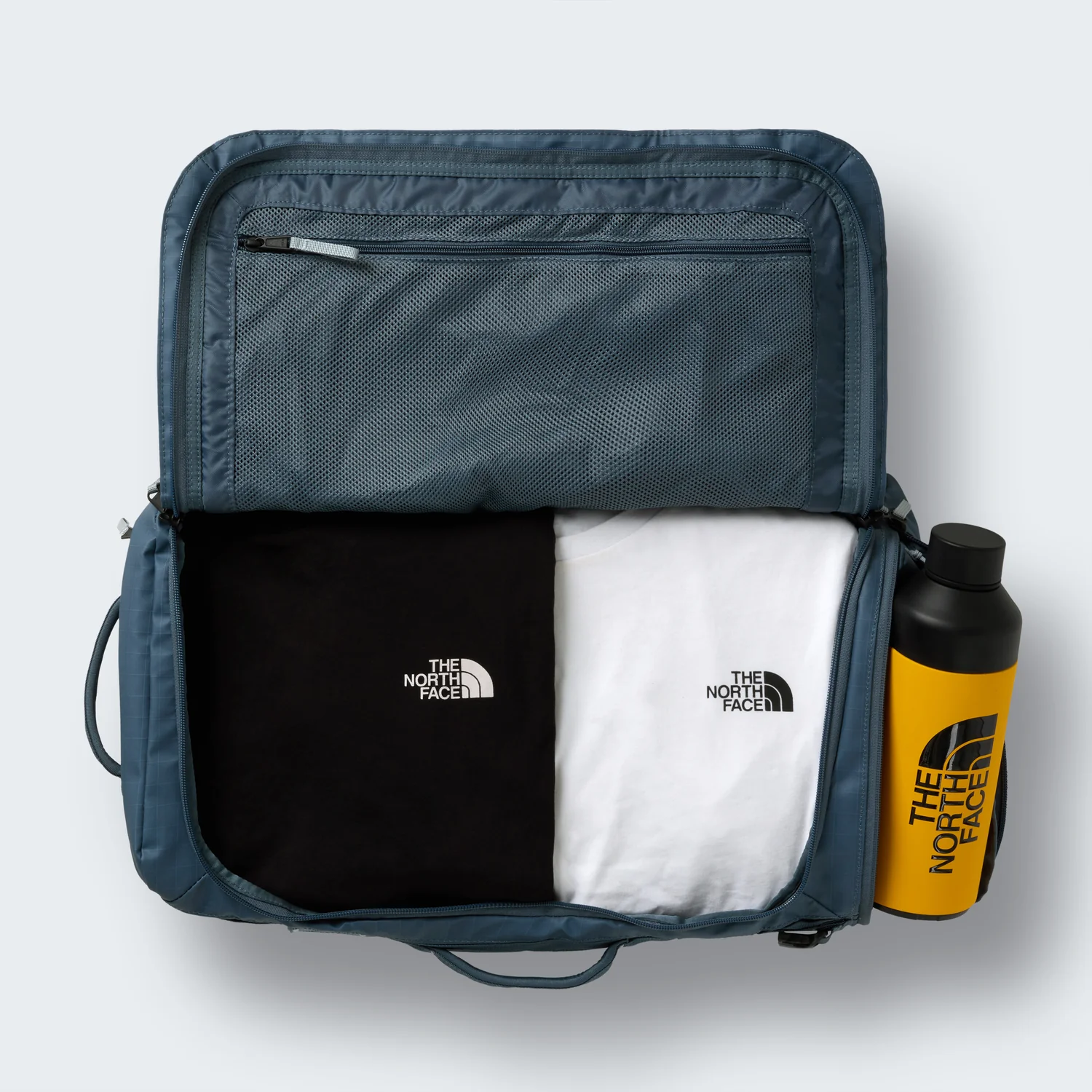 Reisetasche, Packwürfel, Mesh-Fach, Reißverschluss, Blau