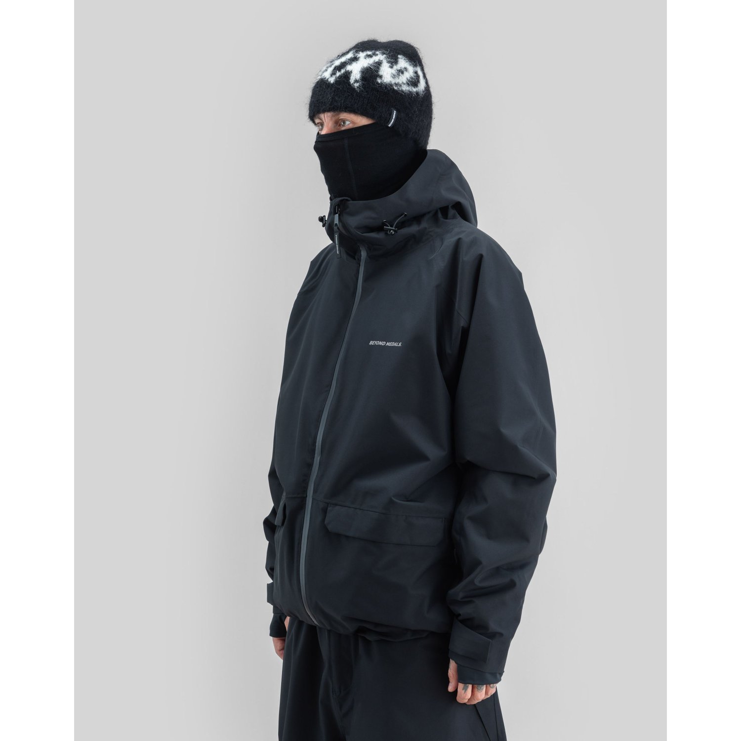 Nostalgia Jacket 2L veste, coupe-vent, gris foncé, fermeture éclair, capuche