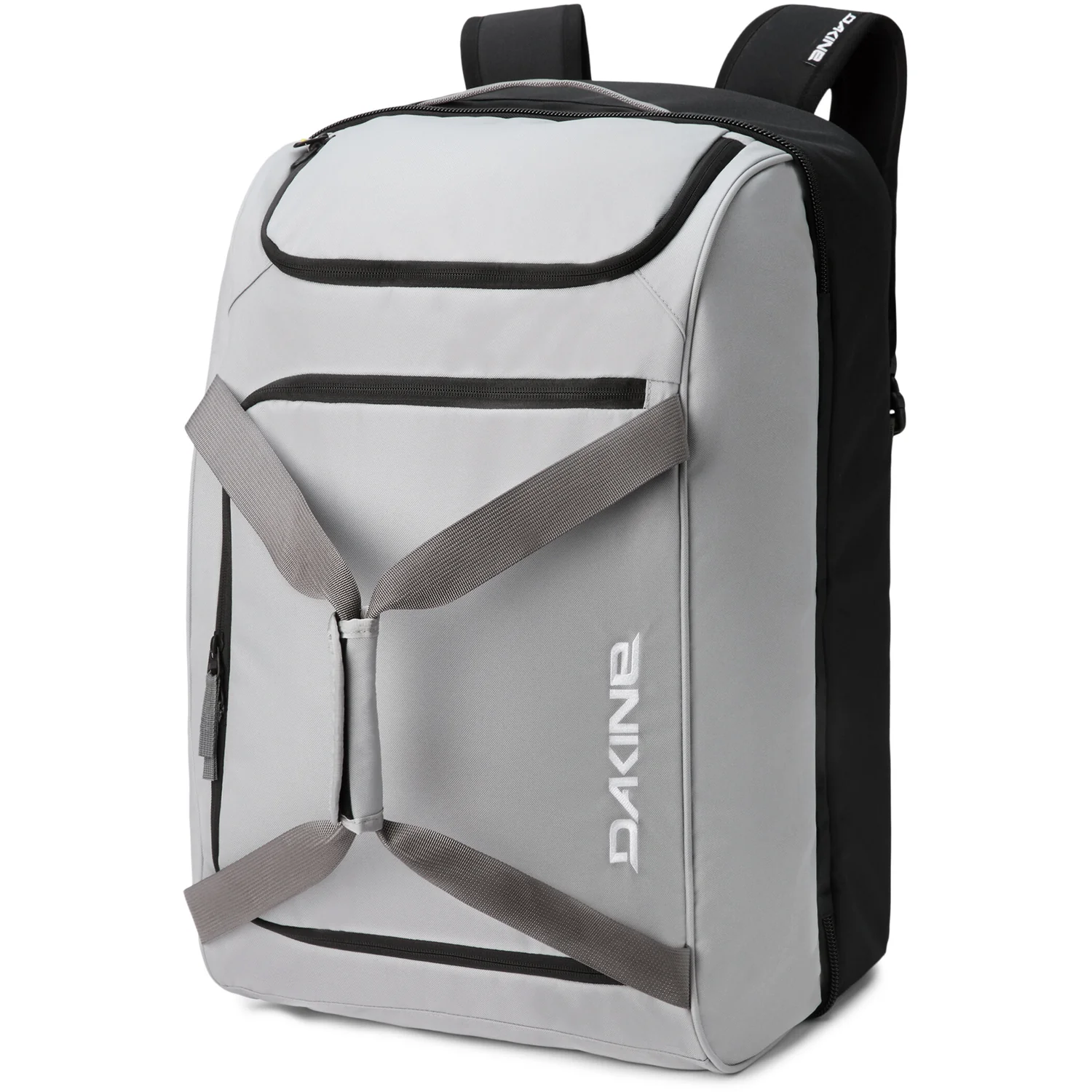Rucksack, Grau-Schwarz, Reißverschlussfächer, Tragegurte, Textil