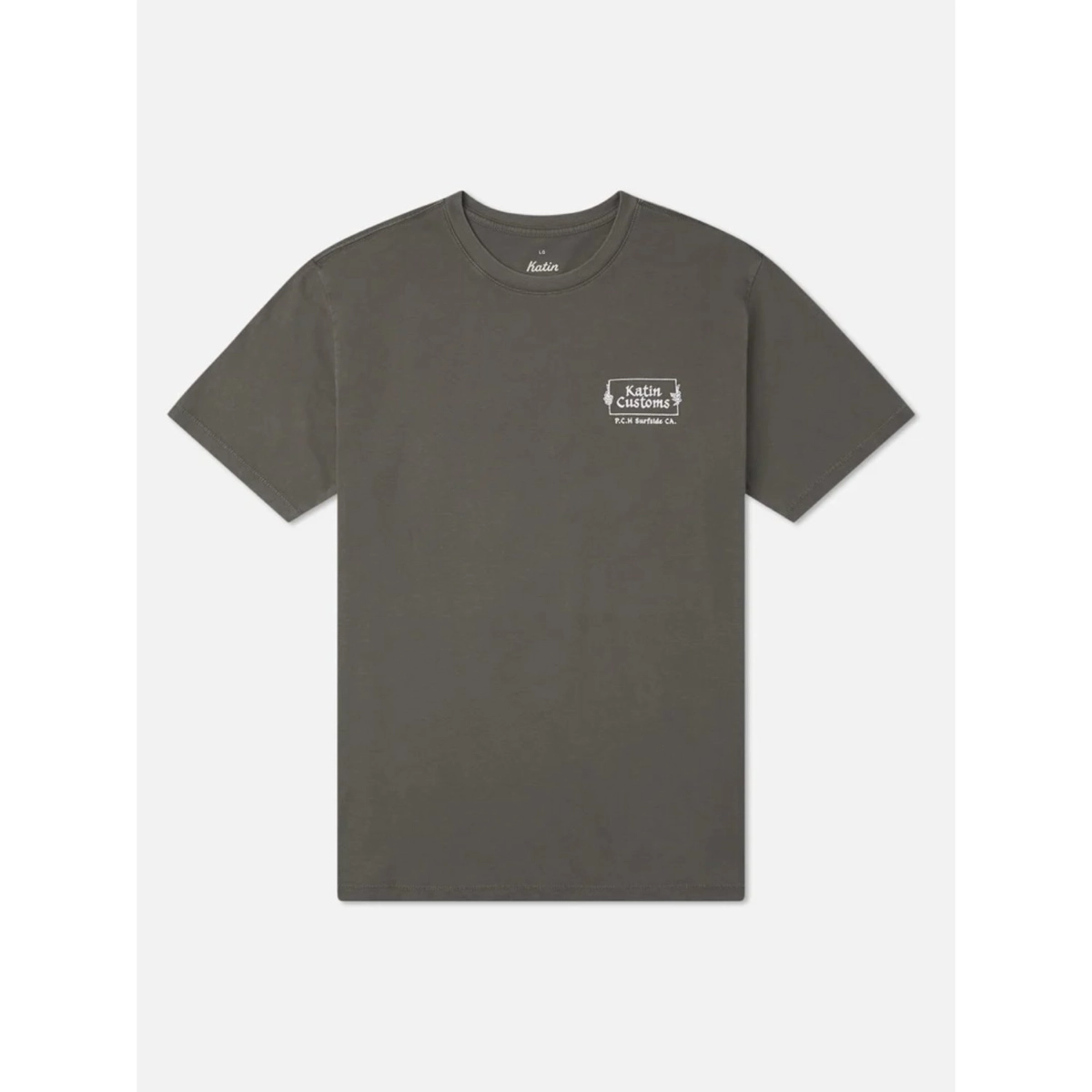 Tee, Kurzarm, Unifarben, Graugrau, Kleidung