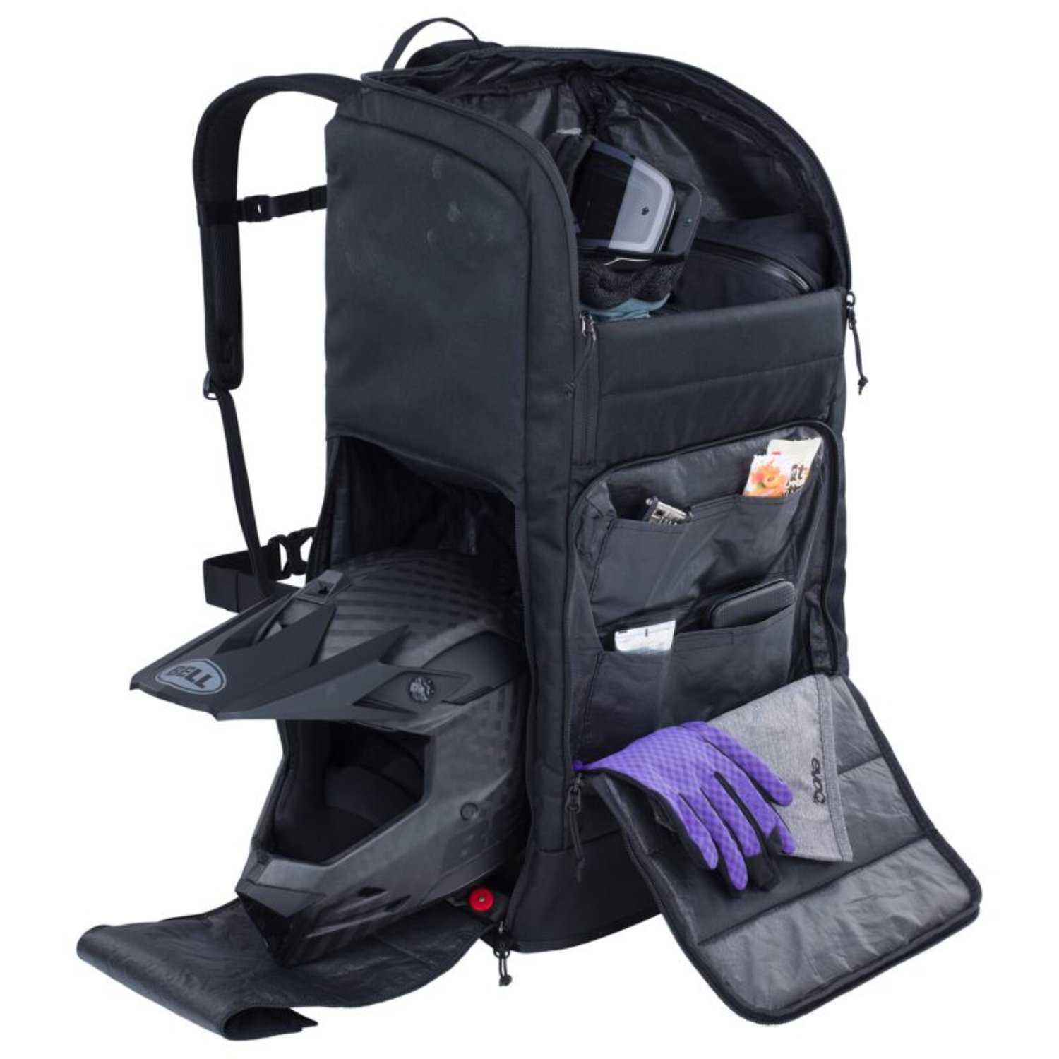Rucksack, Fahrradrucksack, Rucksack mit integriertem Schutzhelm, Gepäckorganizer, Fahrrad Zubehörtasche
