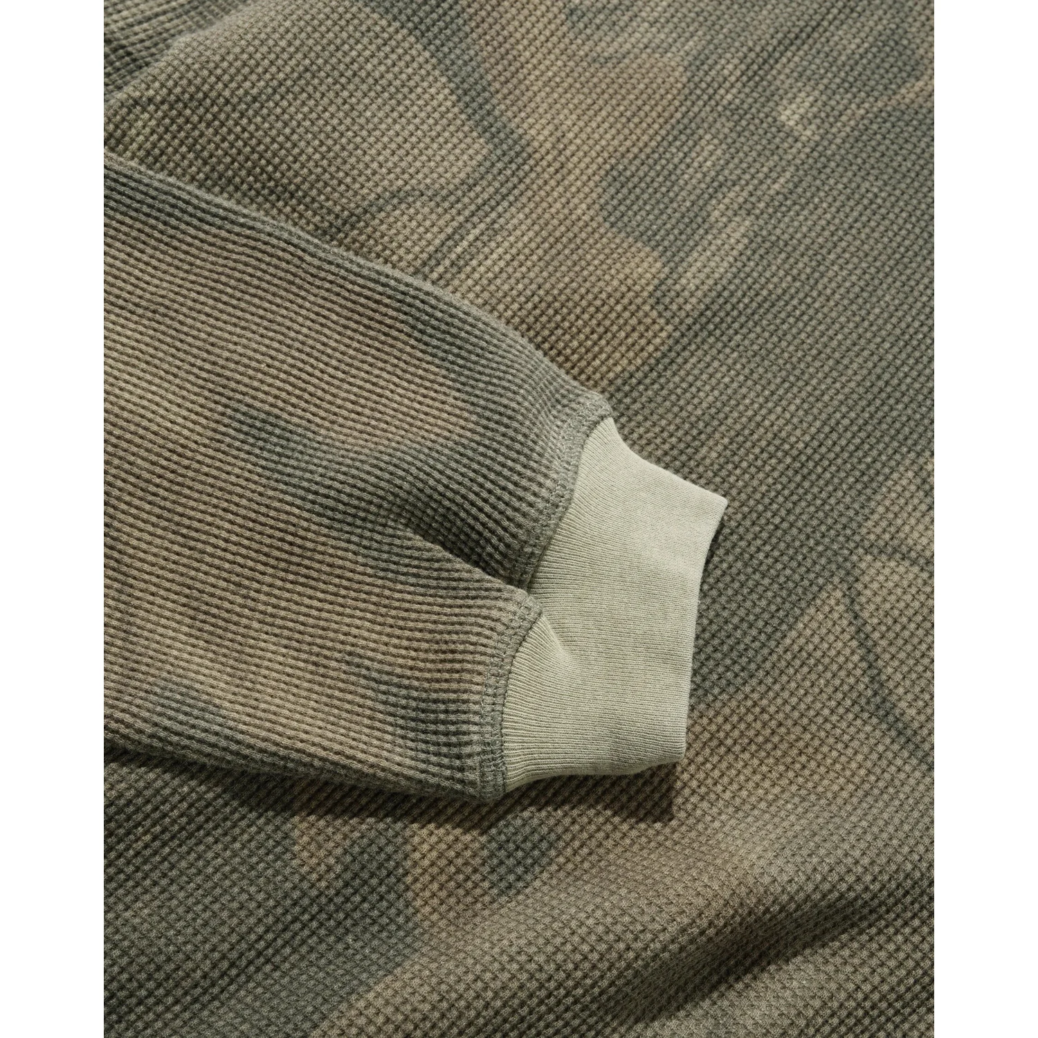 Thermal L/S Top Langarmshirt, Waffelstruktur, Olivgrün, Rippbündchen