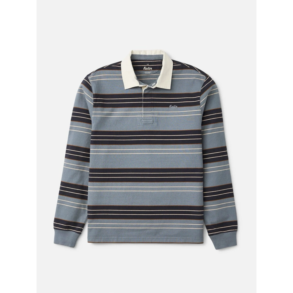 Greg LS Rugby Polo Hemd, Langarmshirt, Streifen, Polo-Hemd, Kragen