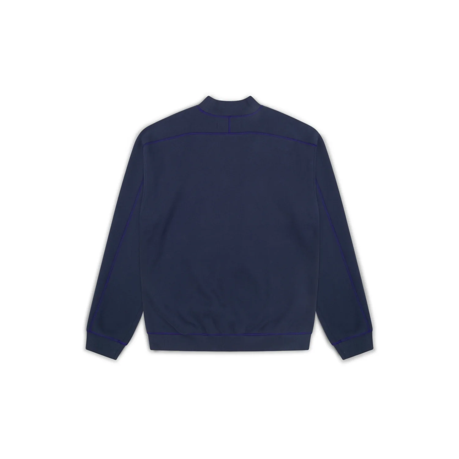 Sweatshirt, Dunkelblau, Stehkragen, Langarm, Kontrastnähte