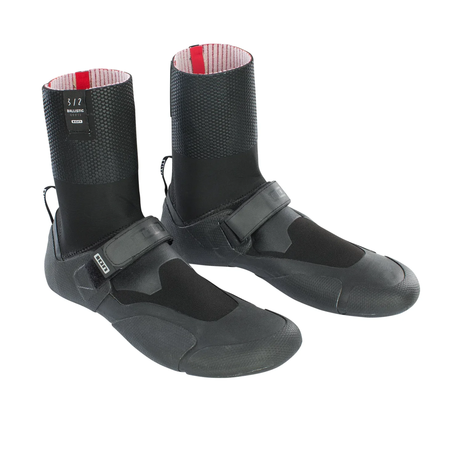 Bottes en néoprène, bottes de sports nautiques, noires, fermeture velcro, tige haute