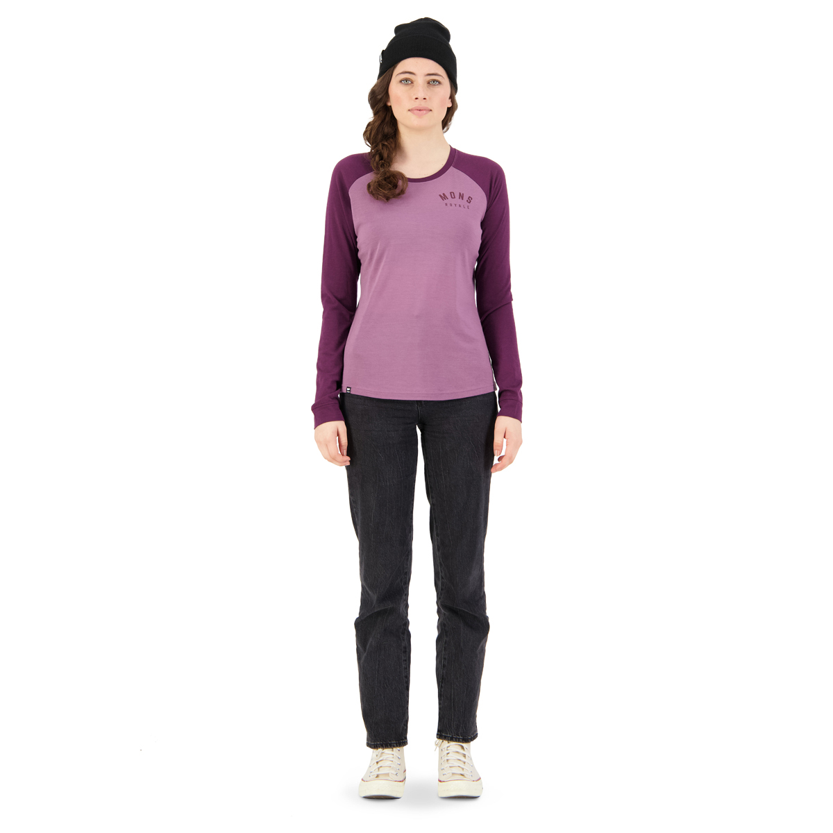 Icon Raglan Mons Royale Icon Raglan Wine / Mauve, vue 3