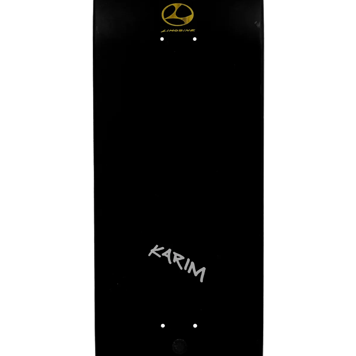 langer Brett, schwarz, Griff, KARIM, goldenes Logo