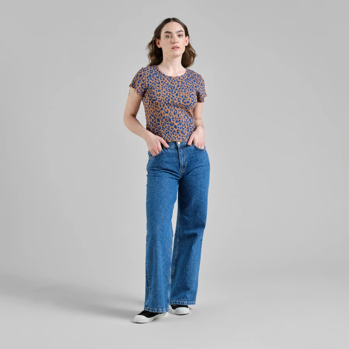 Rib Top Ven Leopard Light