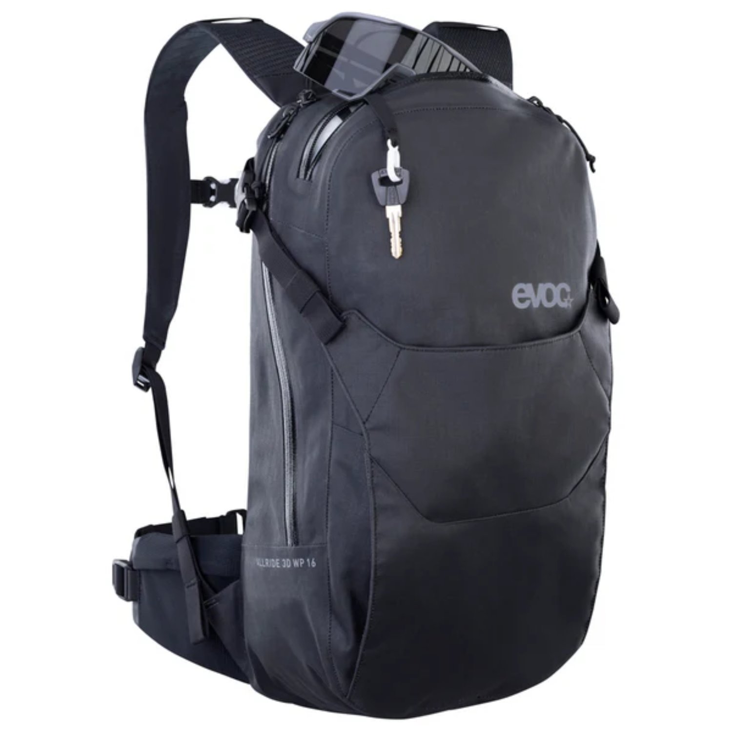 Sac à dos, bagages, sac à dos avec ceinture ventrale, noir, randonnée/plein air
