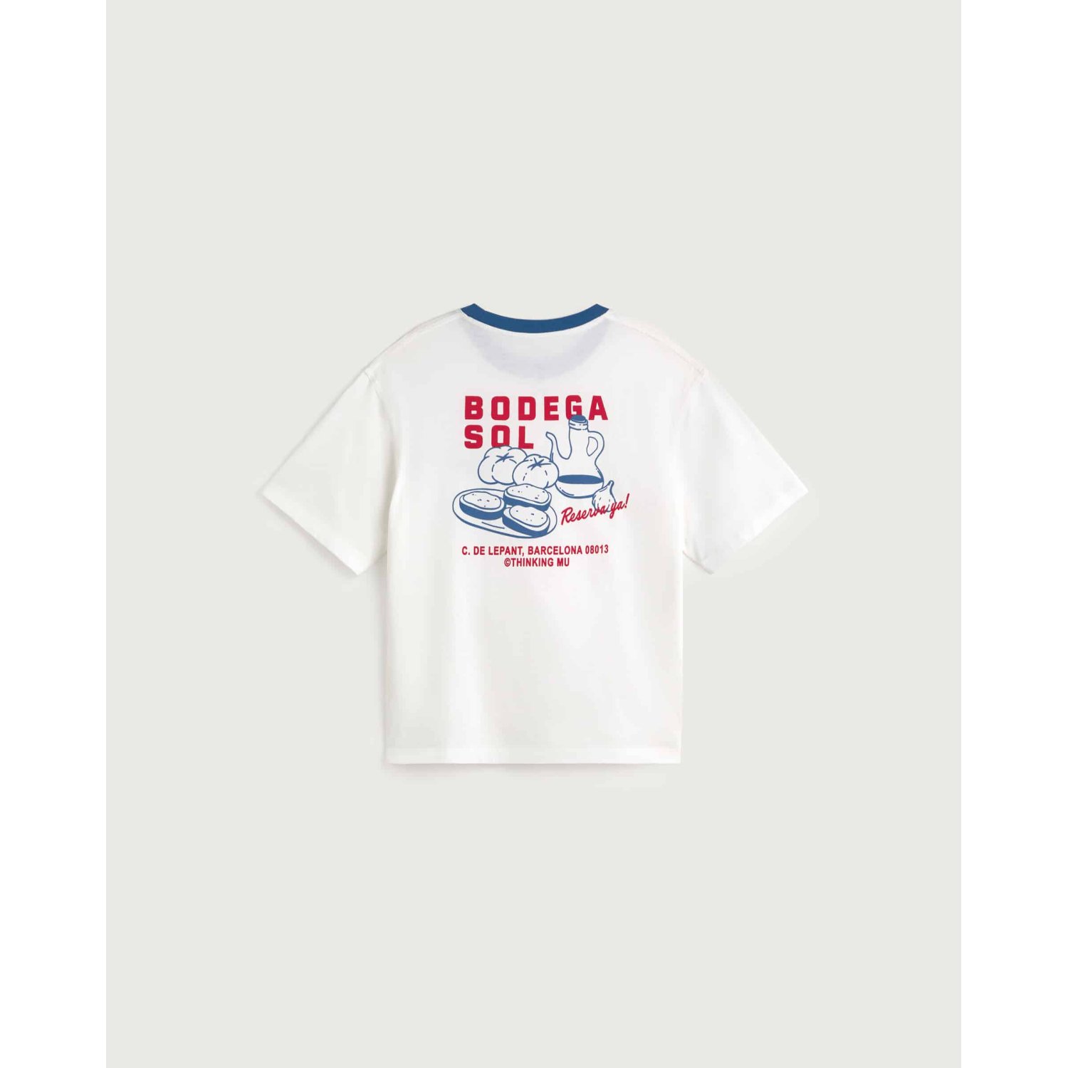 Lucia Tee T-shirt, blanc, imprimé graphique, manches courtes, imprimé rouge