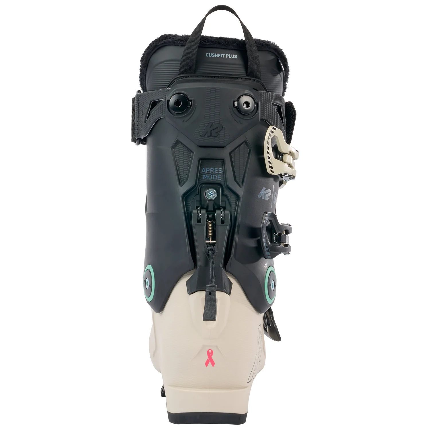 BFC 95 W Skischuh, Kunststoffschale, schwarz-beige, Schnallenverschluss, Walkmodus
