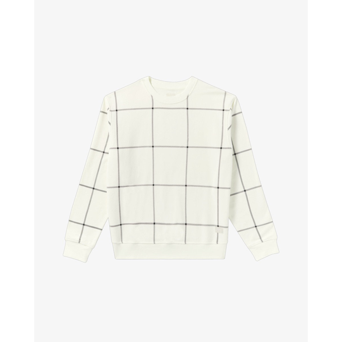 Vacancy Window Pane Crew Strickwaren, Pullover, Sweatshirt, Langarm, Hemd