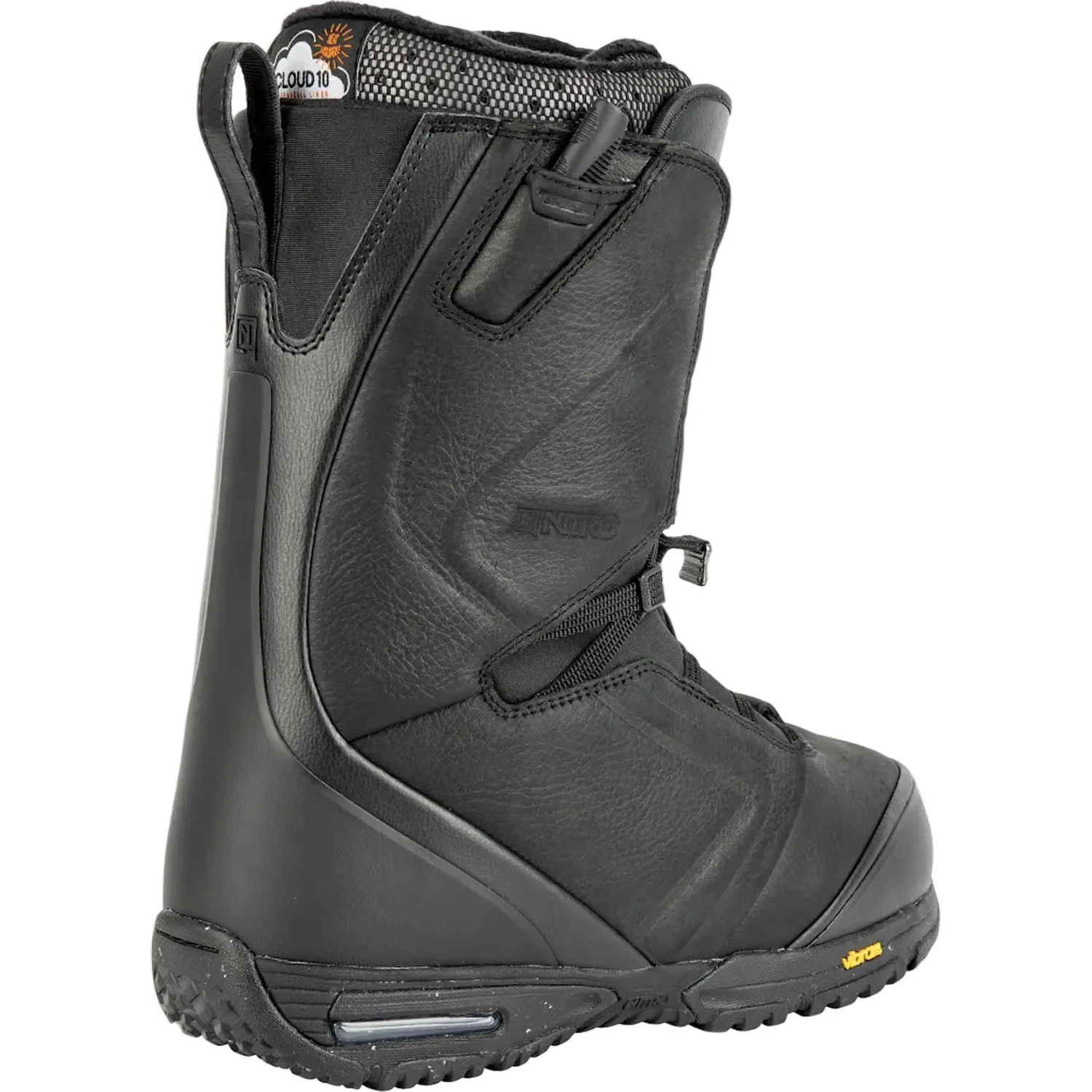 El Mejor Tls 24 + 25 Snowboardstiefel, Schwarz, Kunstleder, Schnürverschluss, Vibram-Sohle