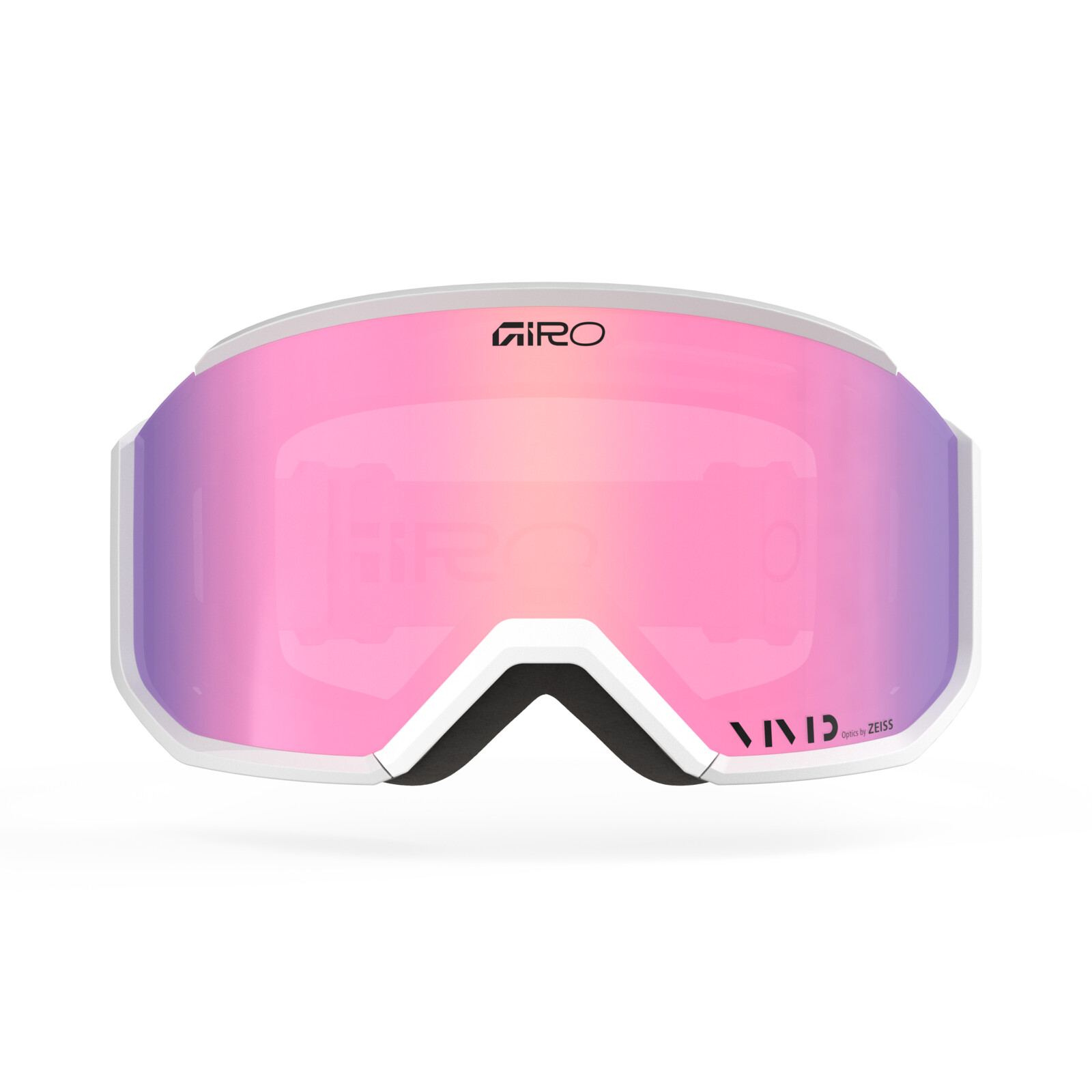 Revolt Pro Vivid Goggle Goggles, Snowboard, Rosa Linse, Weiße Rahmen, UV-Schutz