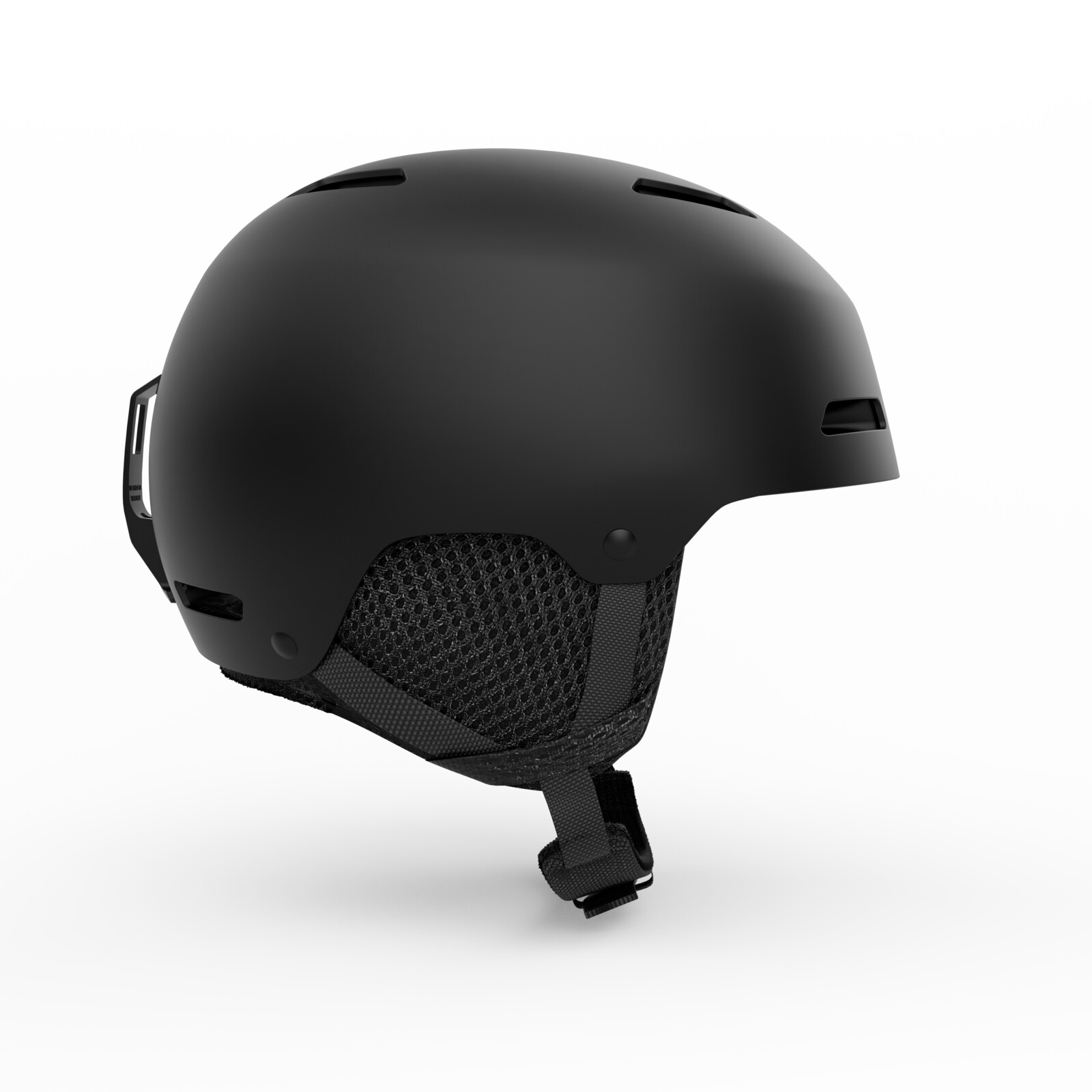 Casquette, coque rigide, noir, protection des oreilles en maille, jugulaire