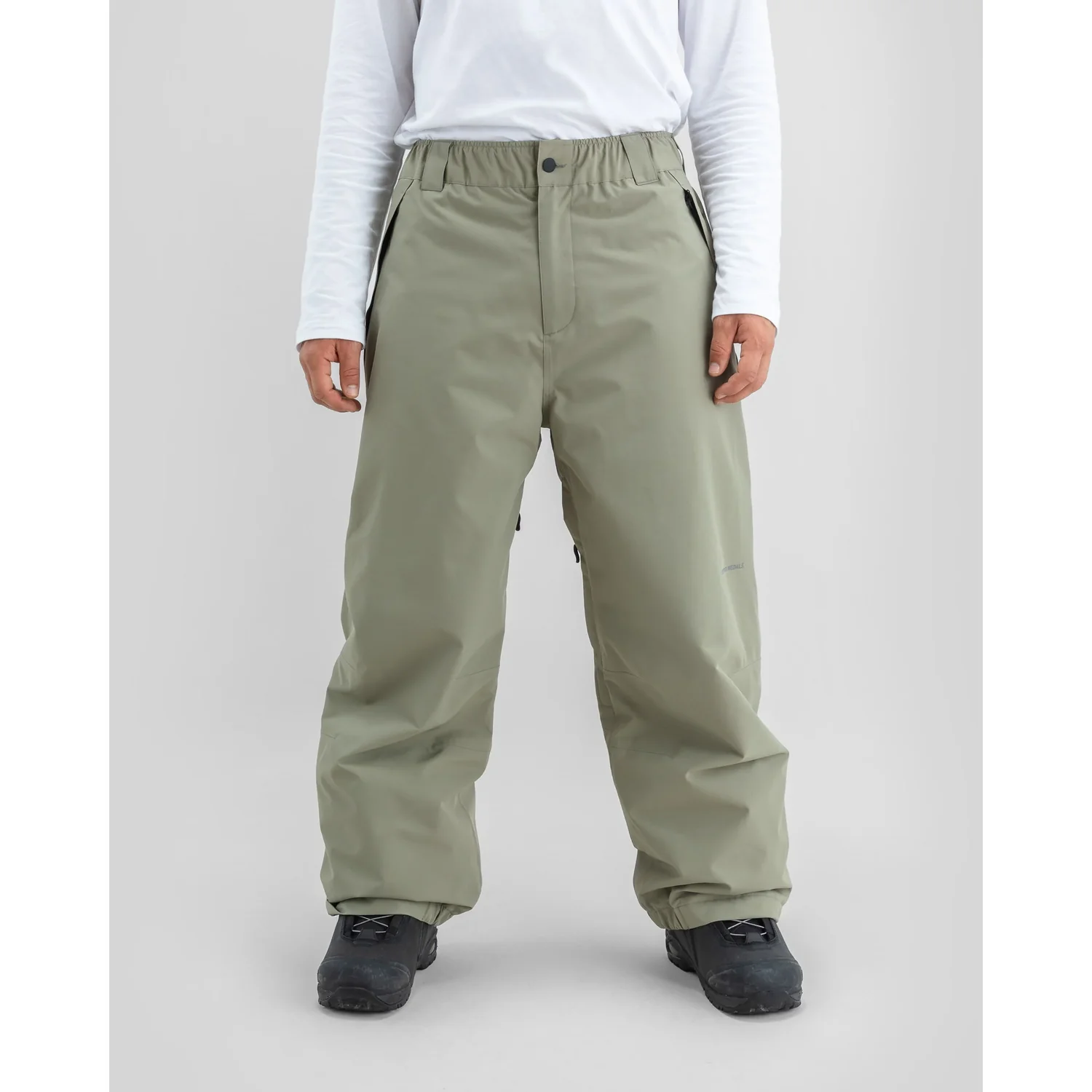 Nostalgia Pants 2L Skihose, Olivgrün, Elastischer Bund, Seitentaschen, Weites Bein